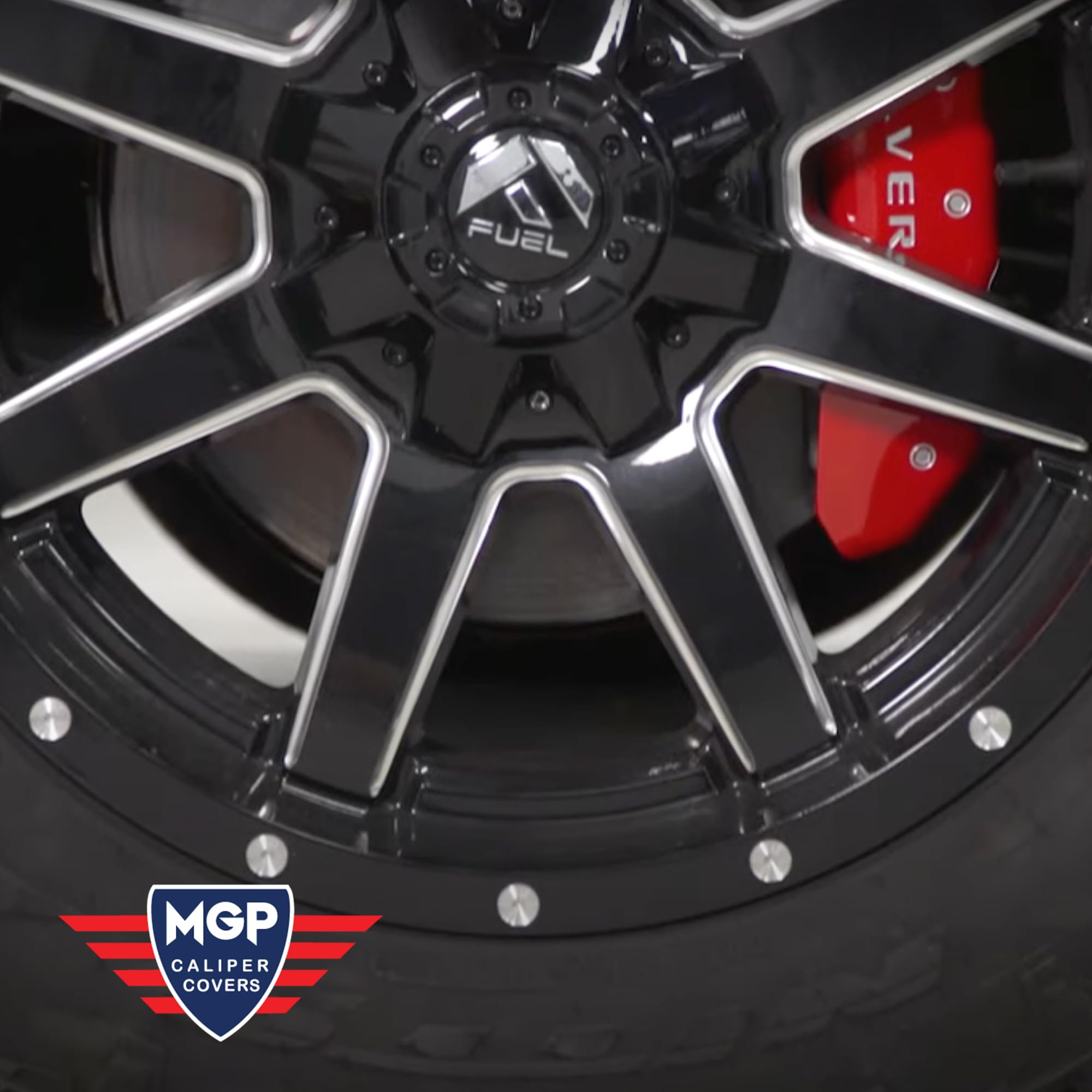 MGP Caliper Covers for 2018-2023 Jeep Wrangler & 2022 Wrangler Unlimited - Front & Rear Brake Caliper Covers (Fits JL Chassis 18-23, Excludes eTorque) - High-Performance Red Covers - Upgrade Your Jeep's Style for Off-Roading & Urban Driving