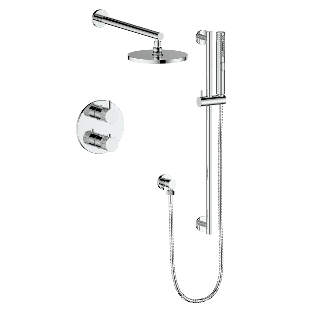 VOGT DRAVA Thermostatic Shower Set DA.220.210 - 2-Way Temperature Control for Modern Bathrooms | Perfect for Spa-Like Showers and Luxury Home Upgrades