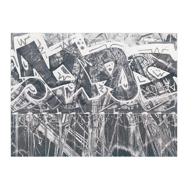 0310 (A+D) Black and White Graffiti Art Print - 18x24 Inches - Urban Street Art Decor for Home, Office & Studio