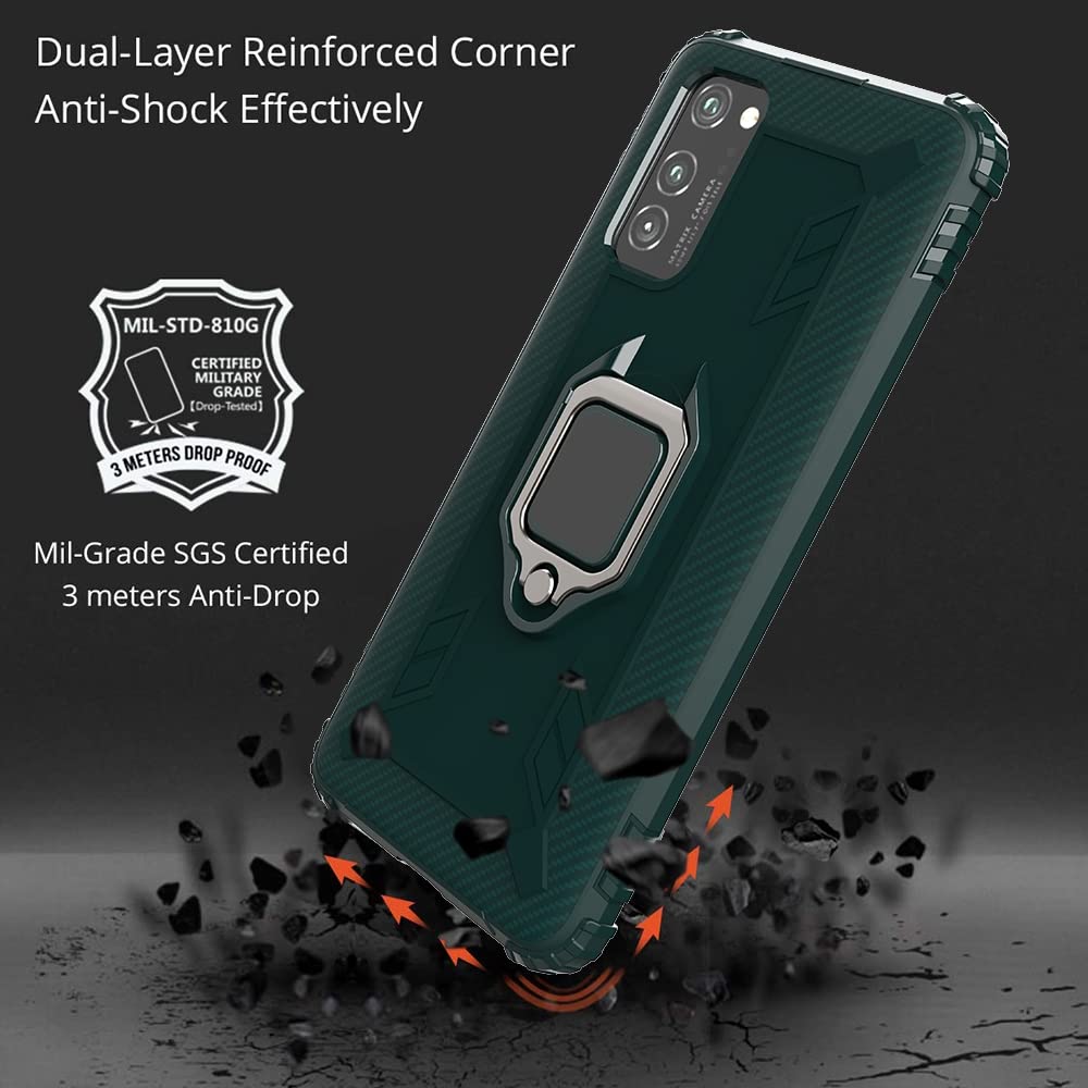 Premium Carbon Fiber Phone Case with 360° Rotating Ring Stand - Durable Protection for iPhone 15/14/13/12 Pro Max | Perfect for Hands-Free Viewing, Selfies & Everyday Use