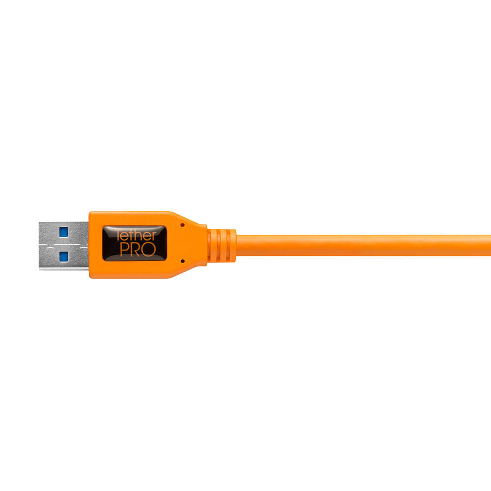 TetherPro 4.6m (15ft) USB A to USB C Fast Charging Cable - High Visibility Orange Tether Cord for DSLR Cameras, Smartphones & Tablets - Perfect for Photography, Vlogging & Outdoor Shooting