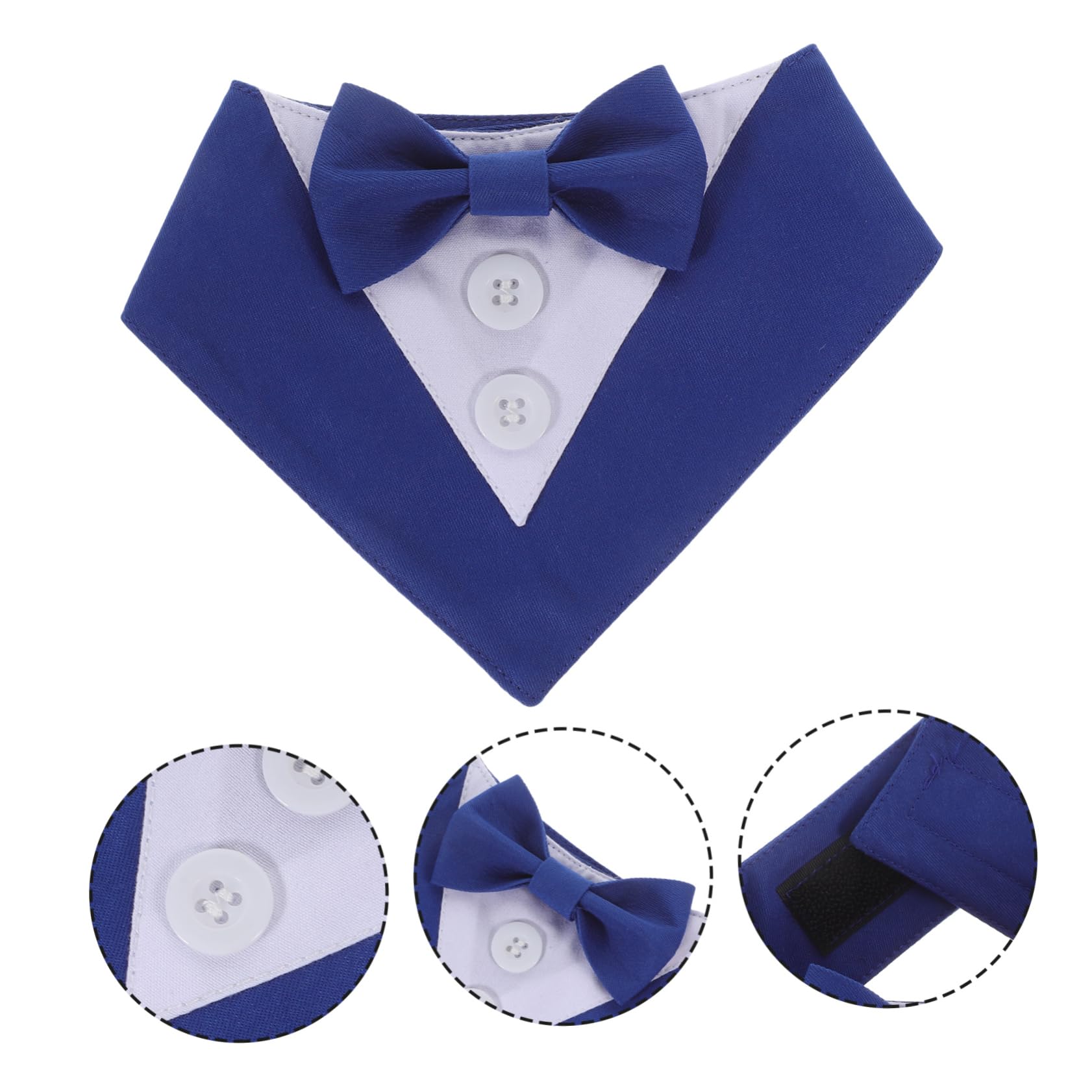 Premium Mipcase Dog Scarf - Adjustable Pet Bandana for Weddings, Parties & Special Occasions - Easy-Tie Blue XS Collar Accessory - Perfect for Pet Photo Shoots & Holiday Celebrations