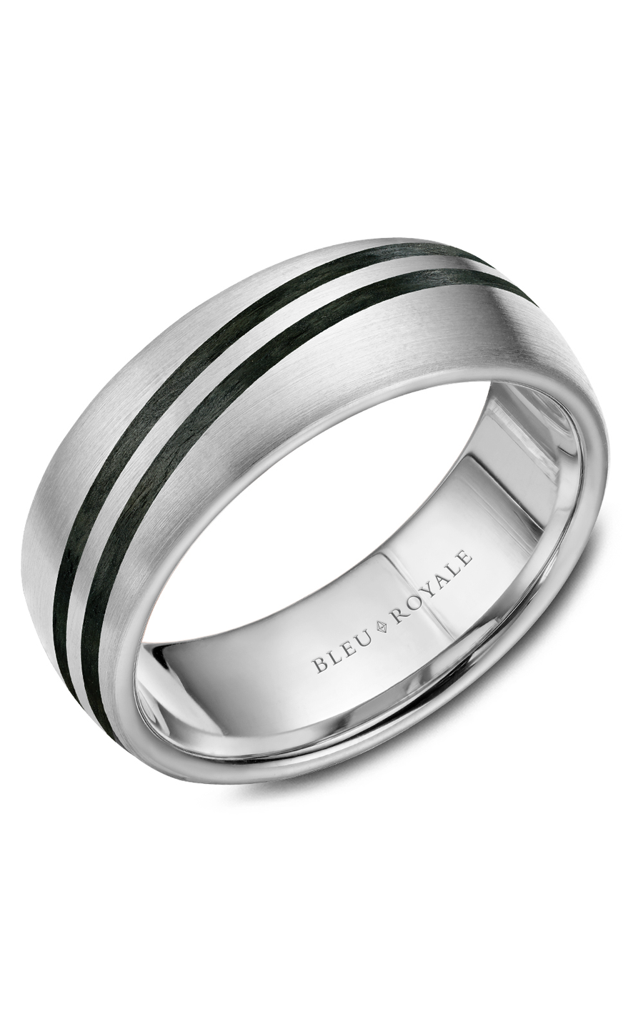 Bleu Royale Men's Wedding Band RYL 050W8 - 14K White Gold Classic Ring for Grooms & Brides - Perfect for Weddings, Anniversaries & Special Occasions