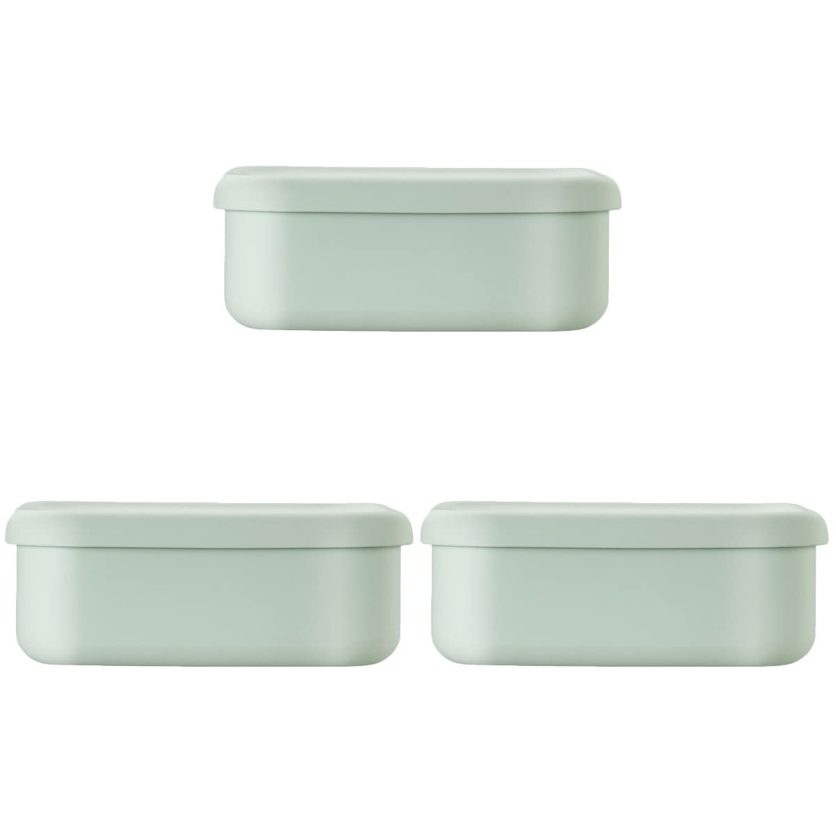 DOITOOL 3-Piece Divided Bento Lunch Box for Adults & Students - Leak-Proof, Portable Food Container (Green) - Ideal for School, Office, Picnics & Meal Prep