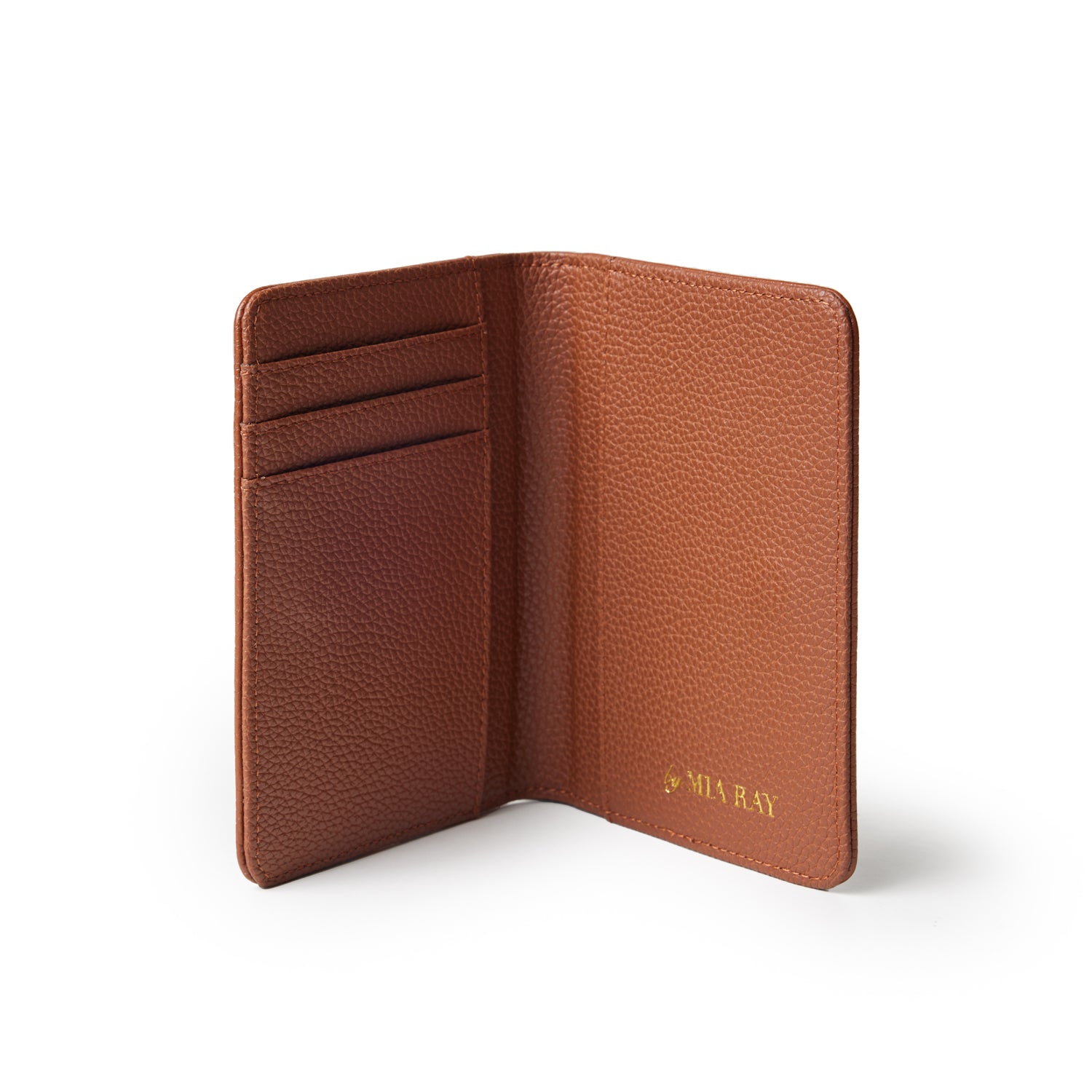 Premium Brown Pebble Grain Leather Passport Holder - RFID Blocking Travel Wallet for Men & Women - Perfect for Airports, Business Trips & International Vacations