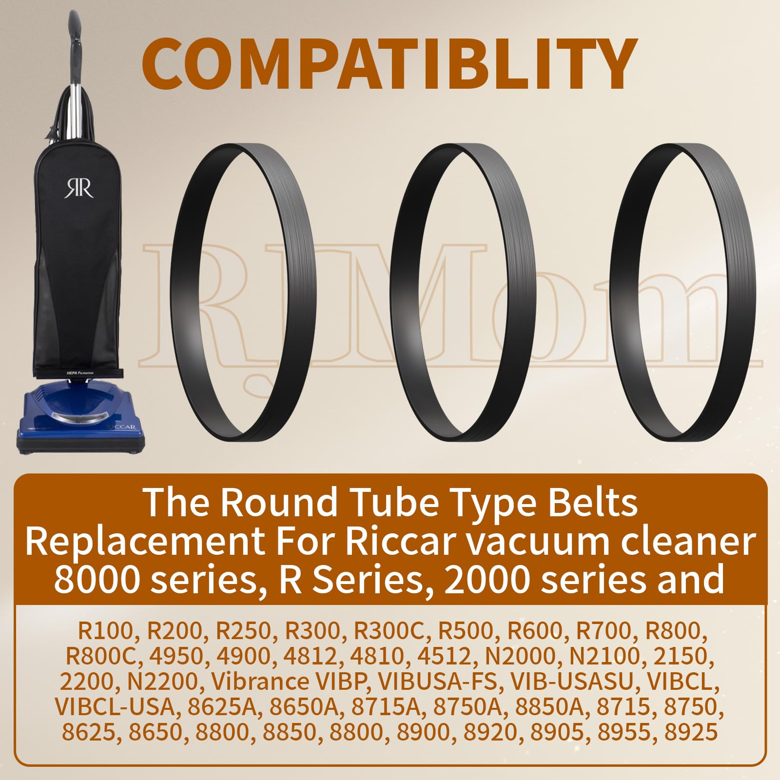 Original Title: A20-R2 A20R2 Replace Flat Vacuum Belts for Riccar Upright Vacuum Cleaners (3 Pack)   Optimized Title: **Riccar A20-R2 Replacement Vacuum Belts (3-Pack) - Compatible with Upright Vacuum Cleaners - Durable & Easy to Install for Home & Office Cleaning**