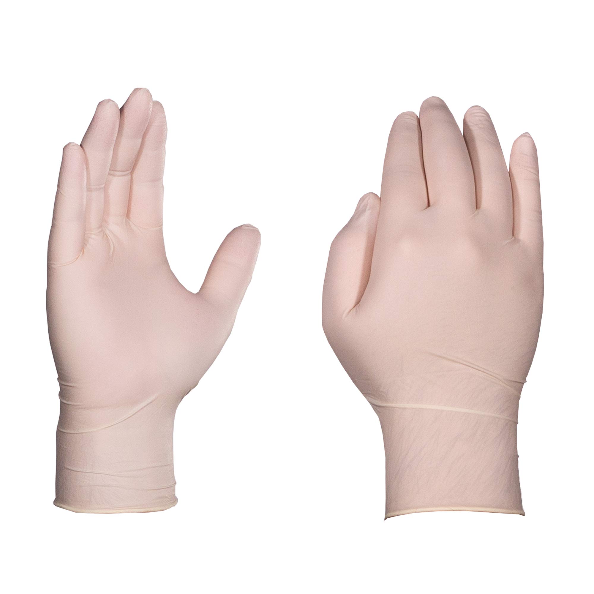 AMMEX White Latex Disposable Exam Gloves - 4 Mil Thick, Powder-Free, Food Safe, Textured Grip - Perfect for Medical, Dental, Food Handling & Home Cleaning