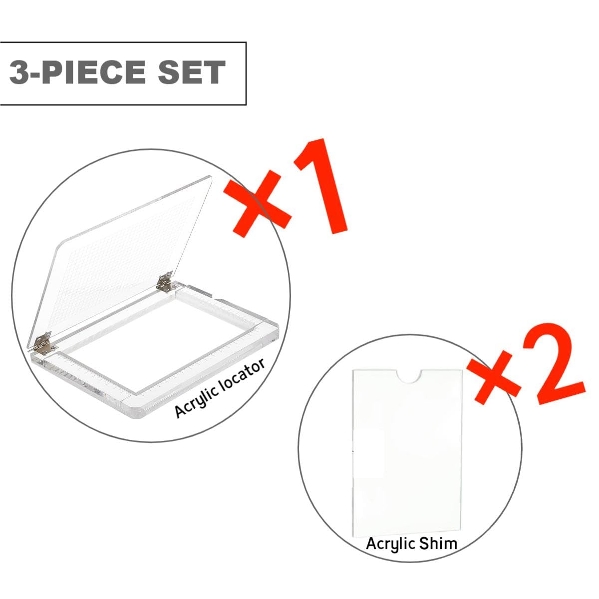 Acrylic Stamp Platform for Scrapbooking - Transparent Stamping Tool with Grid Lines & Measurements (7.7×5.9 Inch) - Perfect for Card Making, DIY Crafts, and Paper Projects