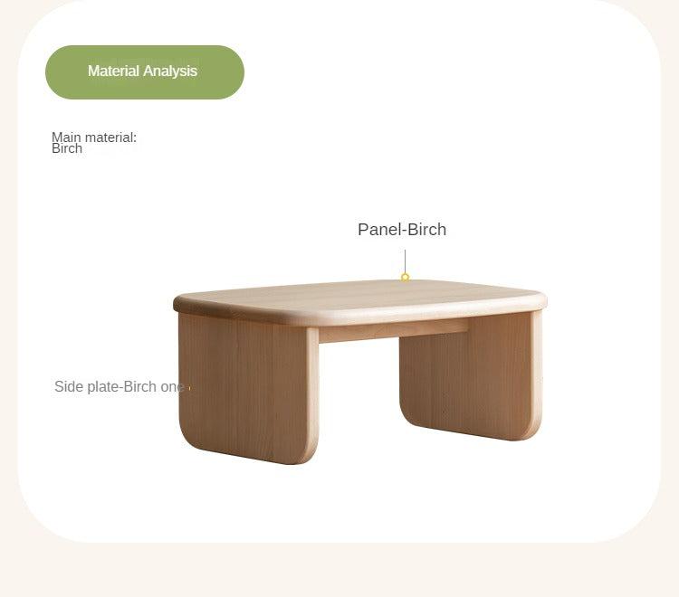 Birch Washed White Kids Bedside Table - Low Stool for Children's Room, Nursery, or Playroom - Perfect for Bedtime Stories, Storage & Decor