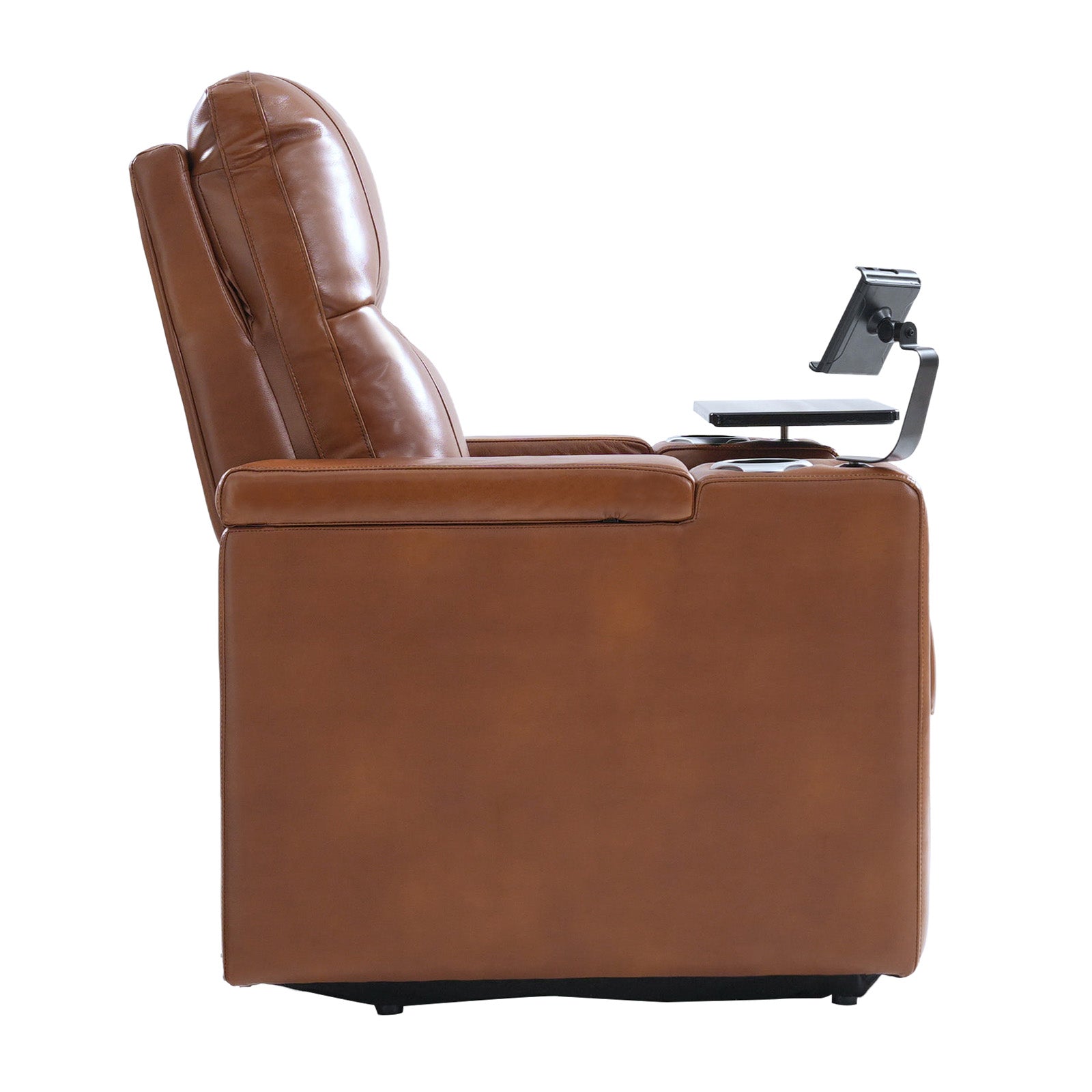 Iliana Electric Genuine Leather Recliner Chair with Side Table & Phone Holder - Power Lift Reclining Sofa for Living Room, Home Theater & Office Comfort