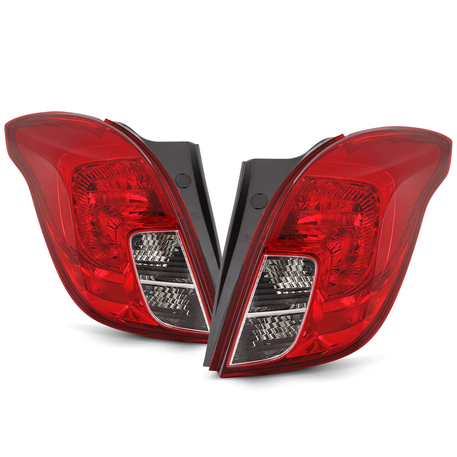 AKKON Red Chrome Tail Lights for 2013-2016 Buick Encore - Left Driver & Right Passenger Side Brake Light Pair Replacement | Enhances Vehicle Style & Night Visibility