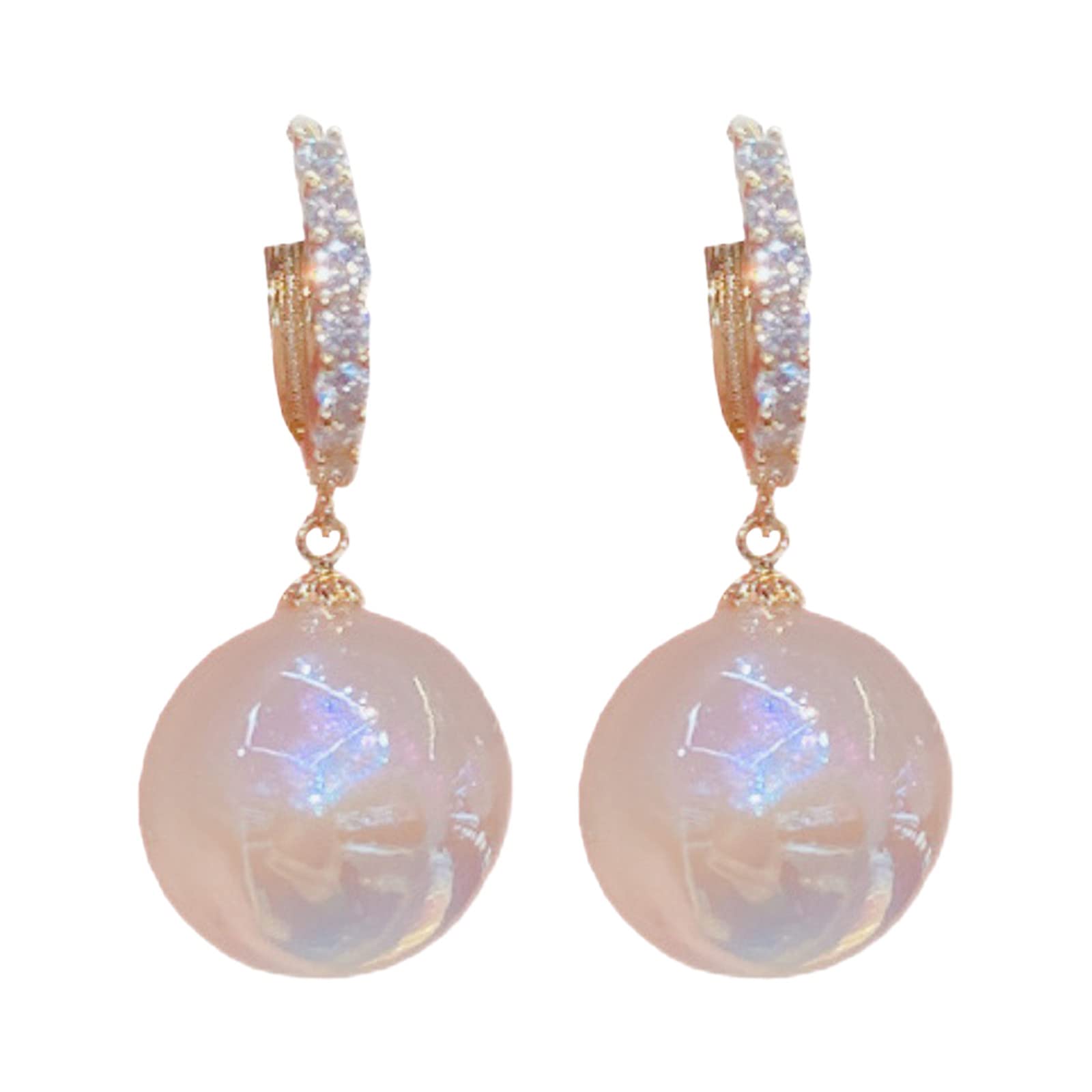 Dainty Silver Drop Earrings for Women | Surgical Steel Clip-On Hoop Earrings | Cute Statement Jewelry for Teen Girls & Preppy Gifts | Perfect for Parties, Dating & Everyday Wear