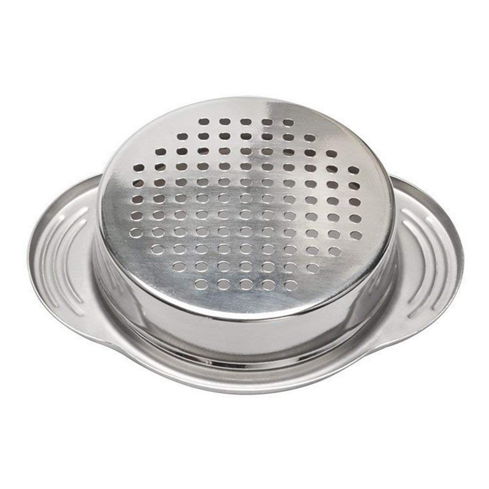 WSNM 2-Pack Stainless Steel Can Drainer & Strainer - Tuna Can Oil Press, Squeezer & Opener - Multi-Functional Kitchen Tool for Draining Oil from Canned Tuna, Sardines & Vegetables - Perfect for Meal Prep & Camping Cooking