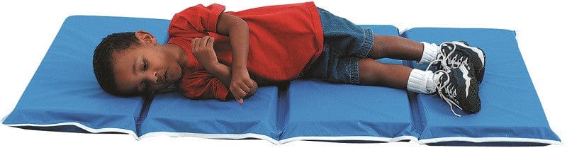 2 Pack Heavy Duty Folding Exercise Mats - Non-Slip Blue Yoga Mats for Home Gym, Workout & Fitness Training - Perfect for Yoga, Pilates, and Floor Exercises