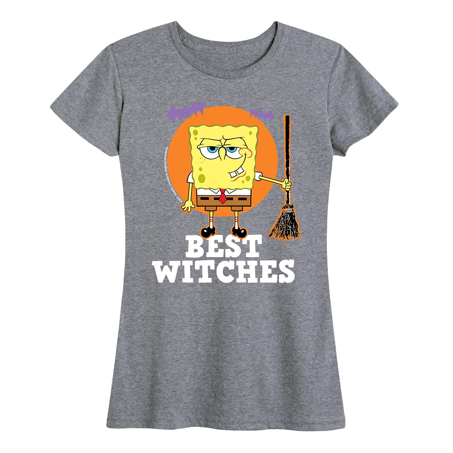 HYBRID APPAREL Women's Spongebob Squarepants Best Witches Graphic T-Shirt - Short Sleeve Casual Tee for Halloween, Cosplay & Funny Outfits