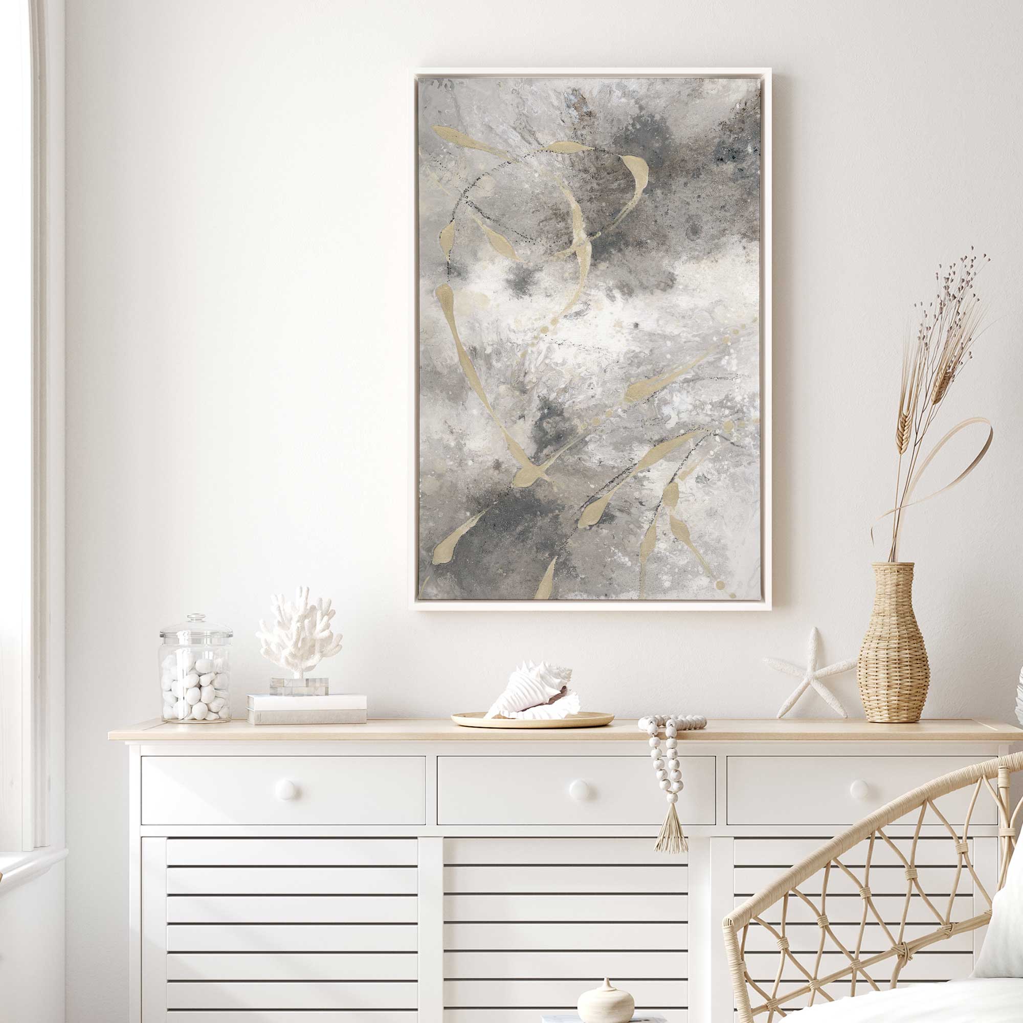 Gilded Whispers v1 Canvas Wall Art Print - Elegant Home Decor for Living Room, Bedroom & Office