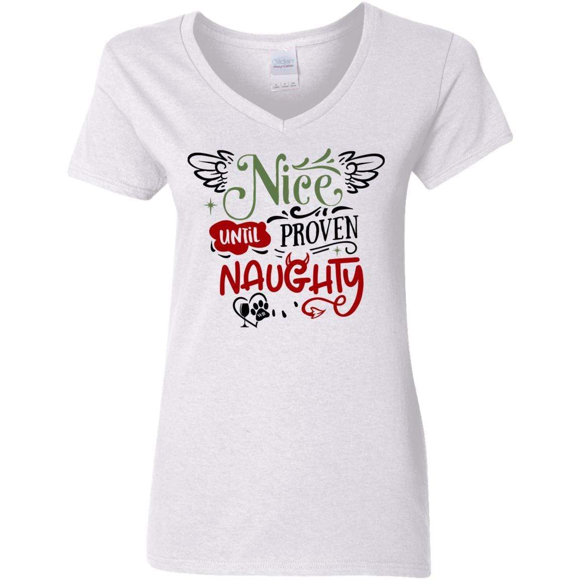 WineyBitches.Co Women's 5.3 oz V-Neck T-Shirt - Soft Cotton Casual Tee for Everyday Wear, Girls Night Out & Wine Tasting Events