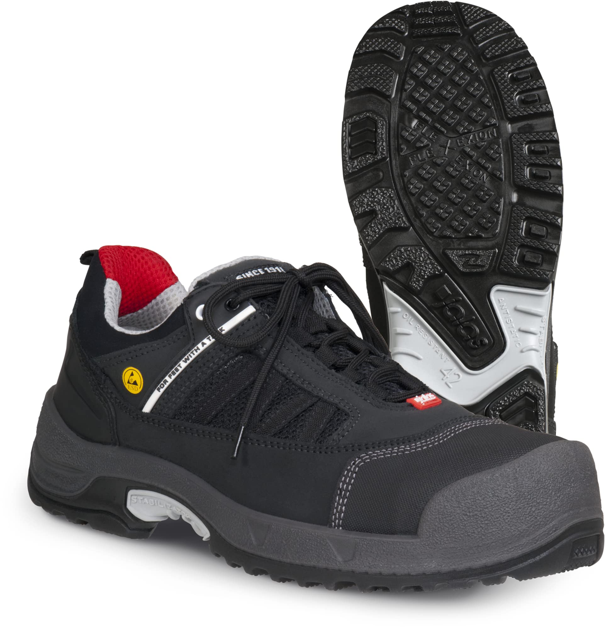 JALAS 3018 Zenit Safety Shoes - Lightweight Steel Toe Work Boots for Men & Women - S3 SRC ESD ASTM Certified - Aluminum Toe & Nail Protection - Scandinavian Design - Perfect for Construction, Warehouse & Industrial Work