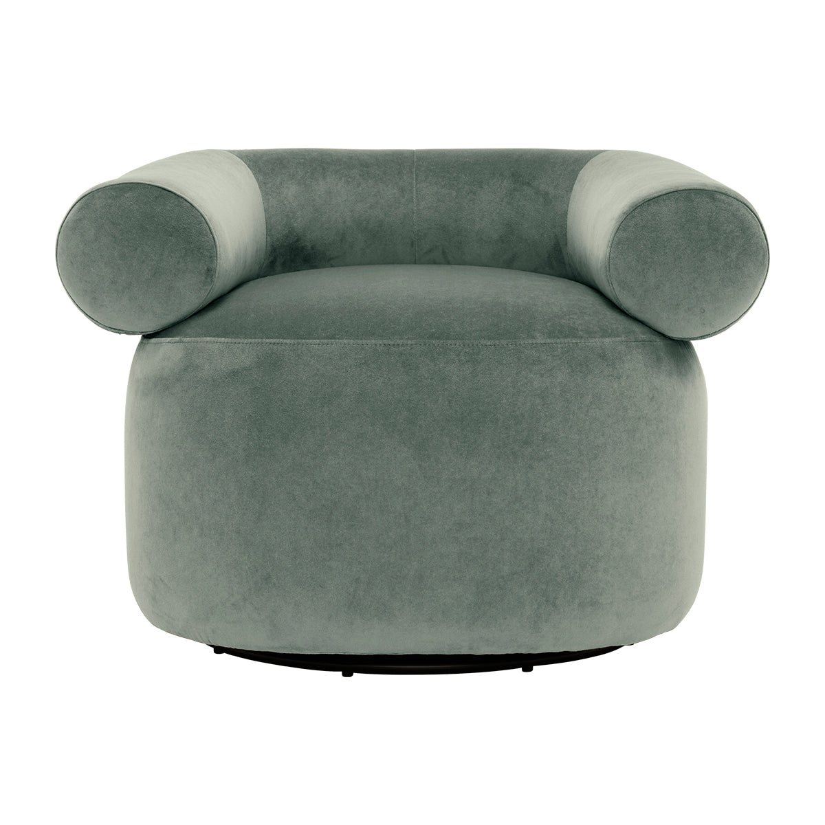 Huggy Swivel Armchair - Modern Velvet Accent Chair with 360° Rotation, Comfortable Lounge Chair for Living Room, Bedroom, or Office (Malibu Style)