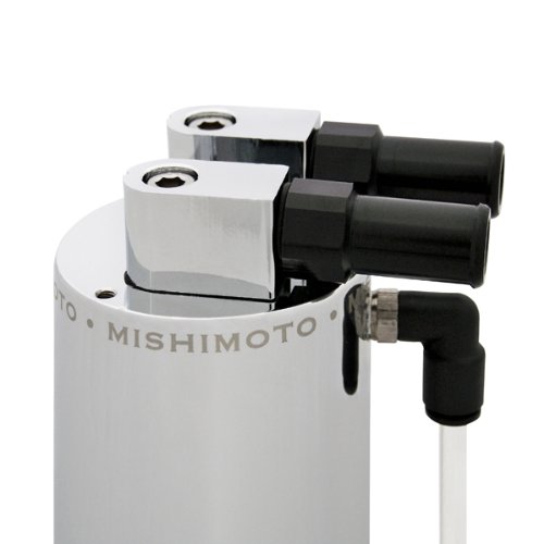 Mishimoto MMOCC-SA Small Aluminum Oil Catch Can - High-Performance Engine Protection for Cars, Trucks & SUVs - Reduces Blow-by & Extends Engine Life