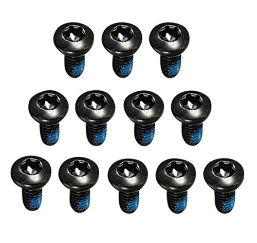 12-Piece Mountain Bike Disc Brake Rotor Bolt Kit - M5x10mm Stainless Steel T25 Torx Screws for MTB Bicycle Brake Disc - Durable & Corrosion-Resistant - Perfect for Trail Riding & Bike Maintenance (Black)