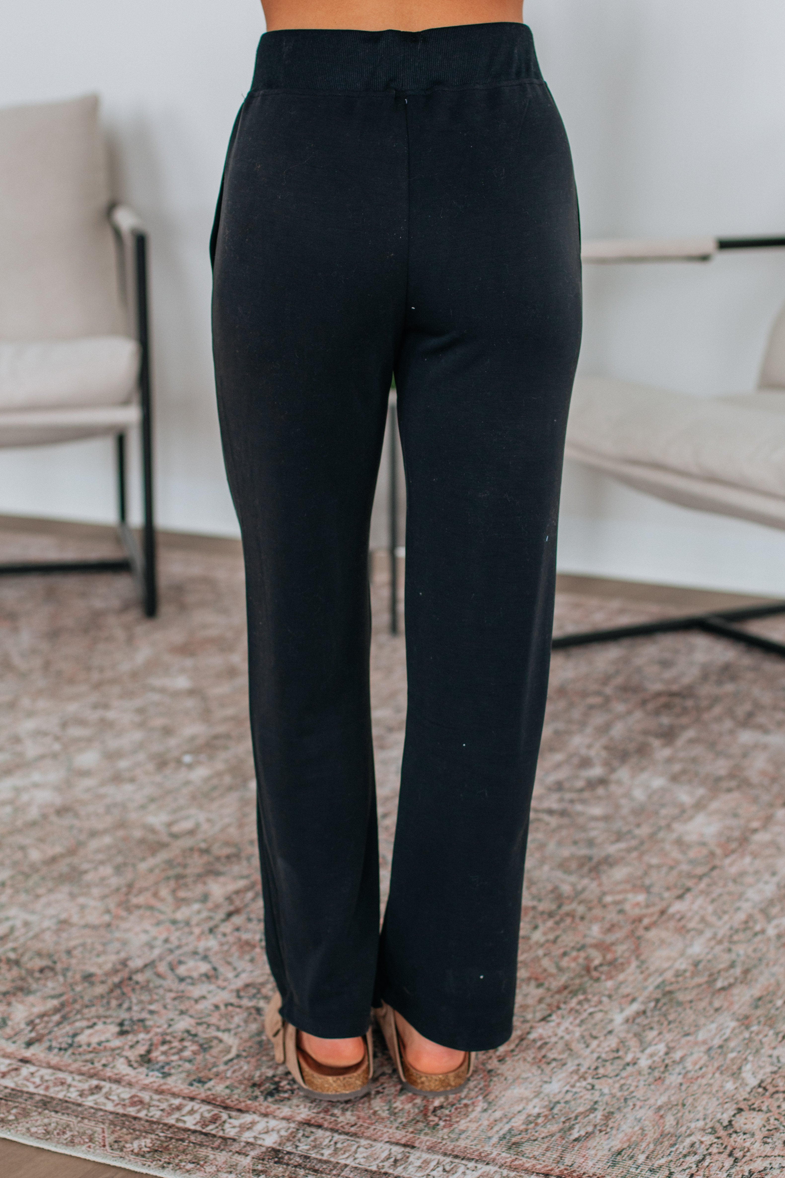 Farrah Lounge Pants for Women - Soft Comfortable Black Sleepwear & Yoga Pants - Perfect for Relaxing at Home, Lounging or Yoga Practice