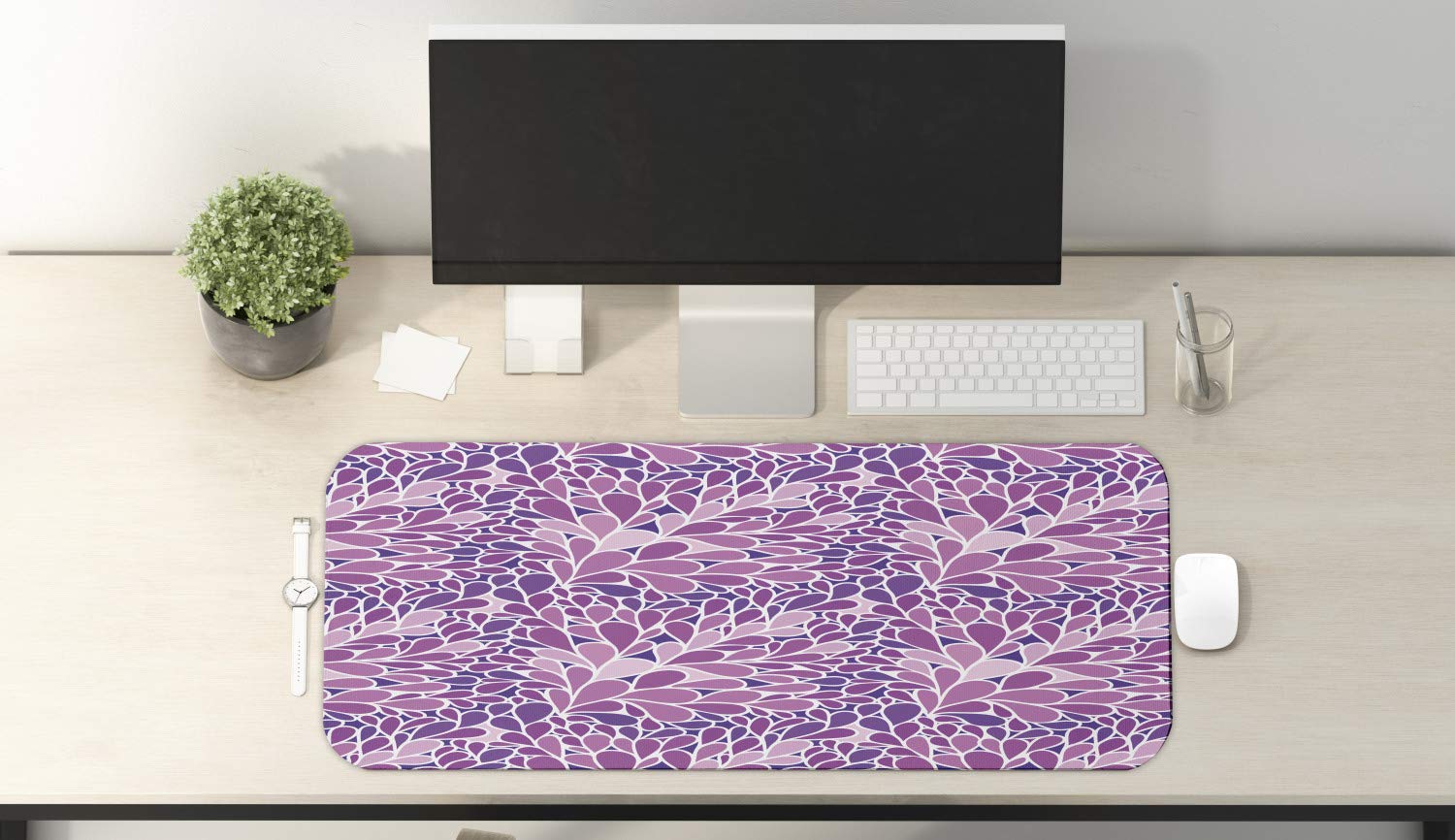 Ambesonne Large Abstract Botanical Mouse Pad - 31