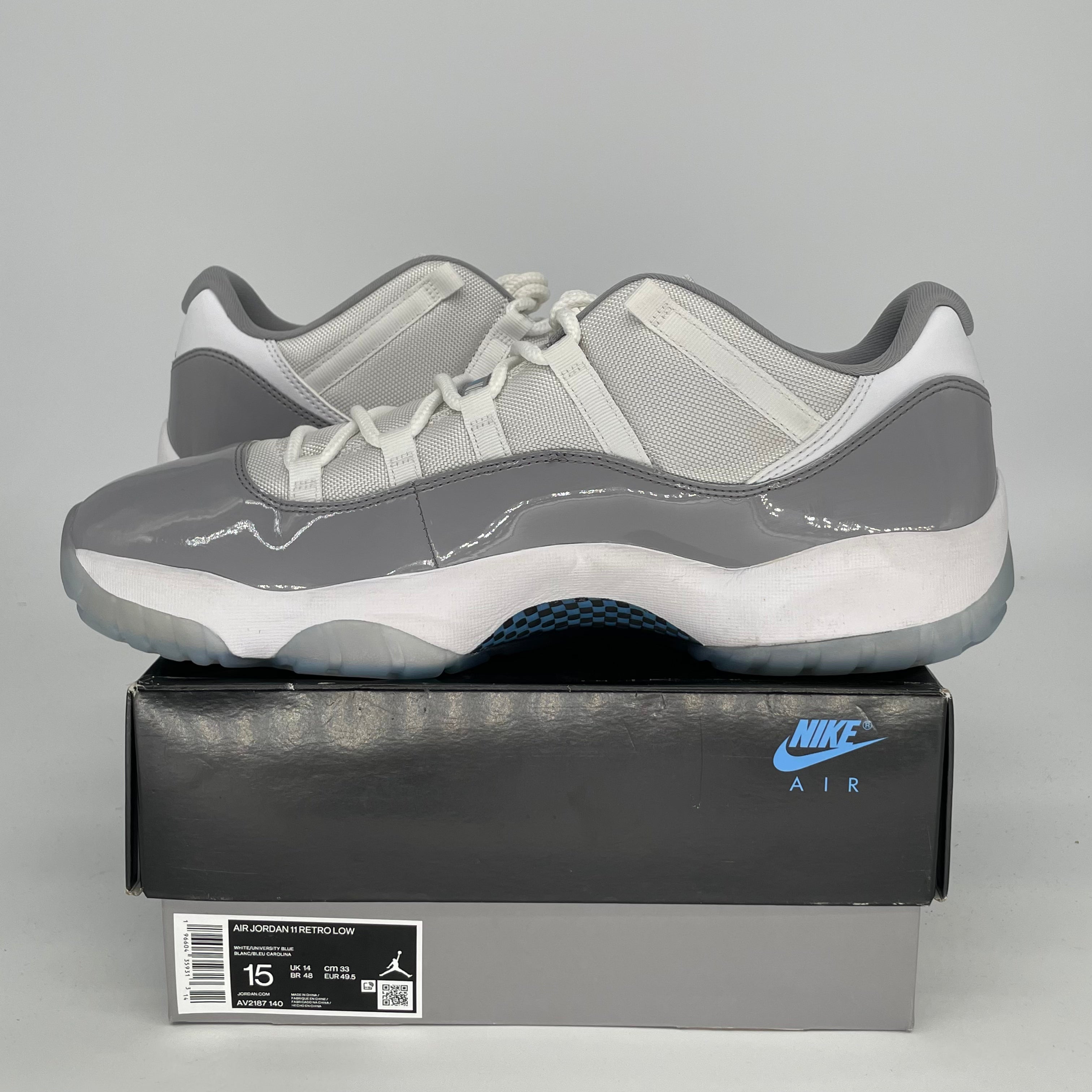 AIR JORDAN 11 LOW CEMENT GREY MEN'S BASKETBALL SHOES SIZE 15 (AV2187-140) - Perfect for Casual Wear, Street Fashion & Basketball Games