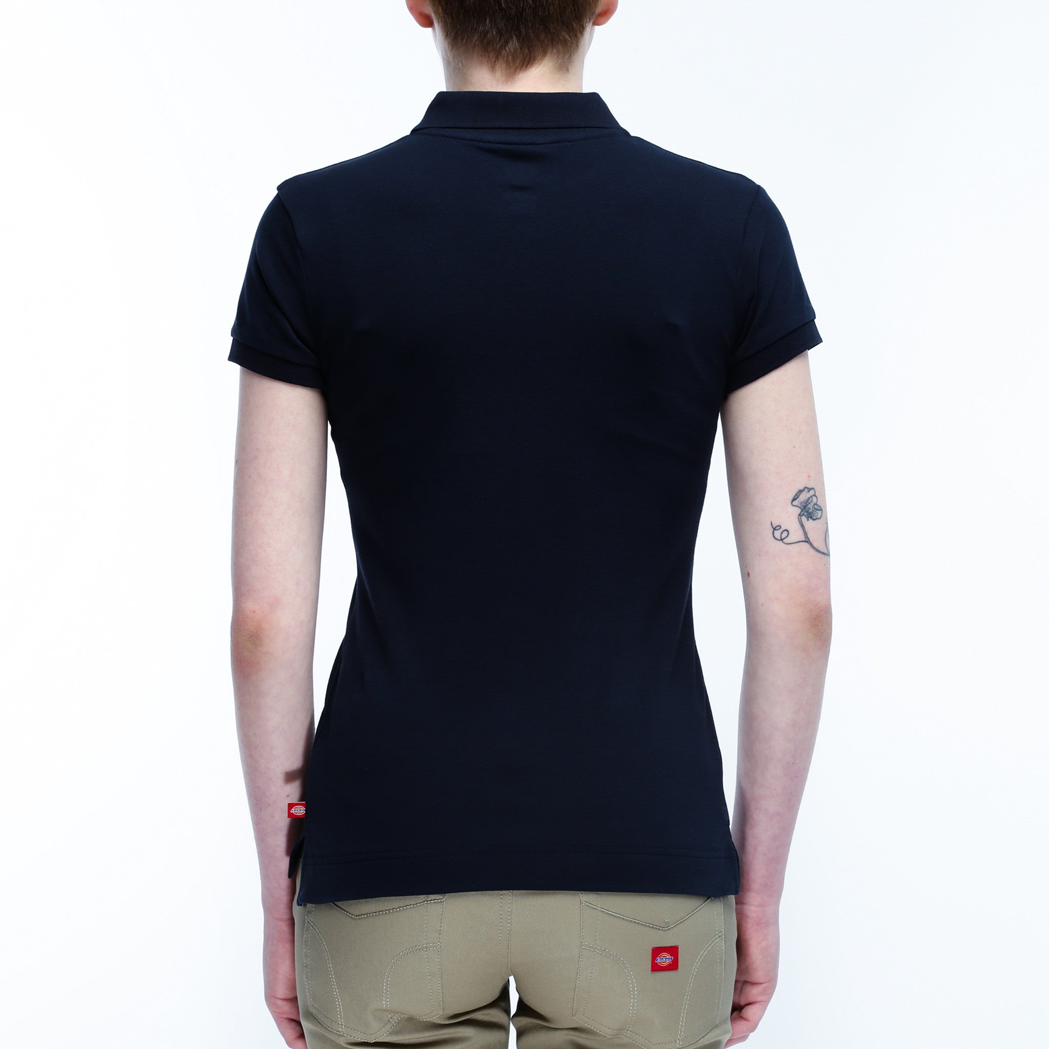 Dickies Women's Short Sleeve Polo Shirt - Comfortable Navy Blue Workwear Top for Business Casual & Outdoor Activities