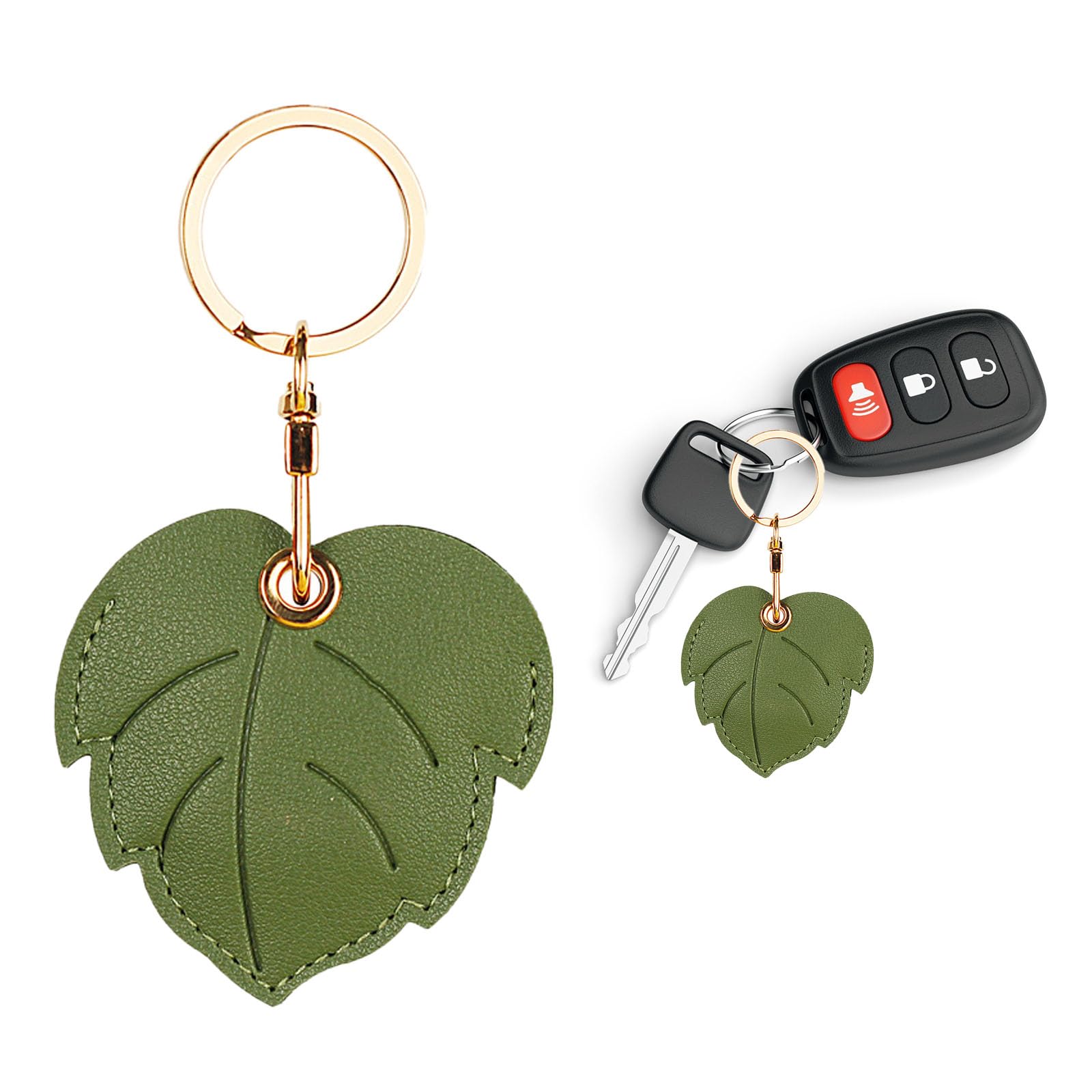 Stylish Apple AirTag Keychain Holder - Durable Protective Cover with Anti-Scratch Design & Secure Key Ring - Perfect for Keys, Bags, Luggage Tracking and Everyday Use