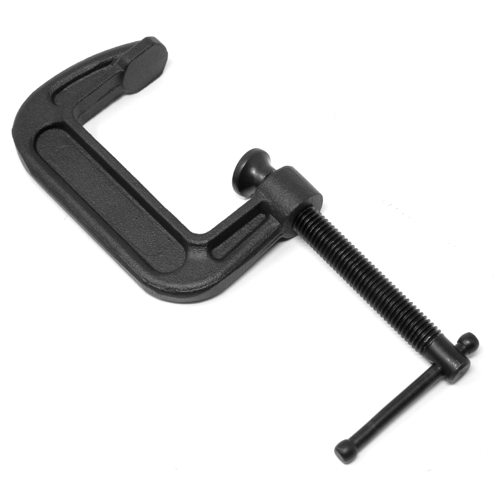 Heavy Duty Cast Iron C Clamps 4 Pack - 2 Inch Jaw Opening, 1.2 Inch Throat Depth - Ideal for Woodworking, Metalworking, and DIY Projects