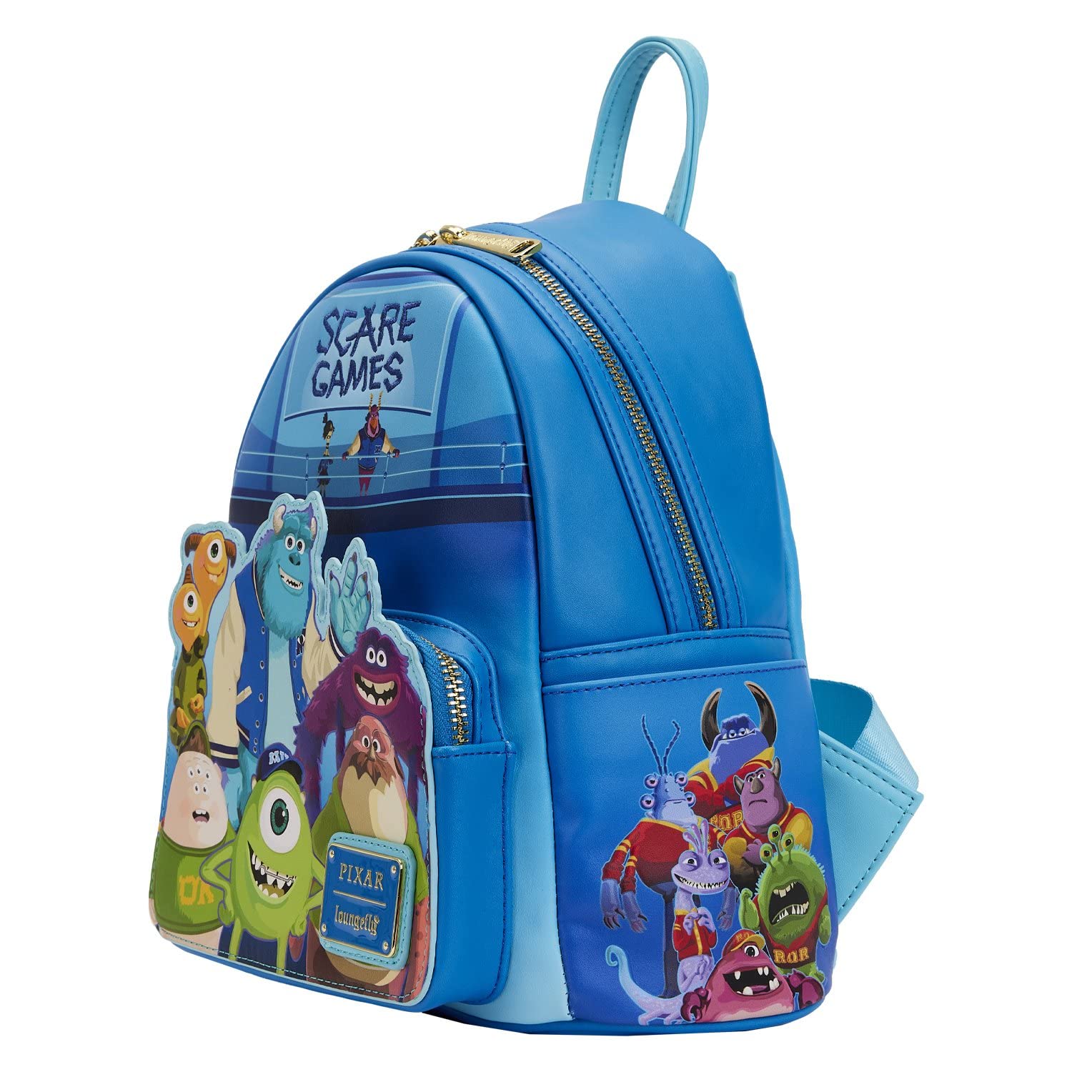 Loungefly Monsters University Scare Games Scene Mini Backpack - Disney Pixar Official Licensed Collectible for College Students & Fans - Perfect for School, Travel, and Comic Con Events