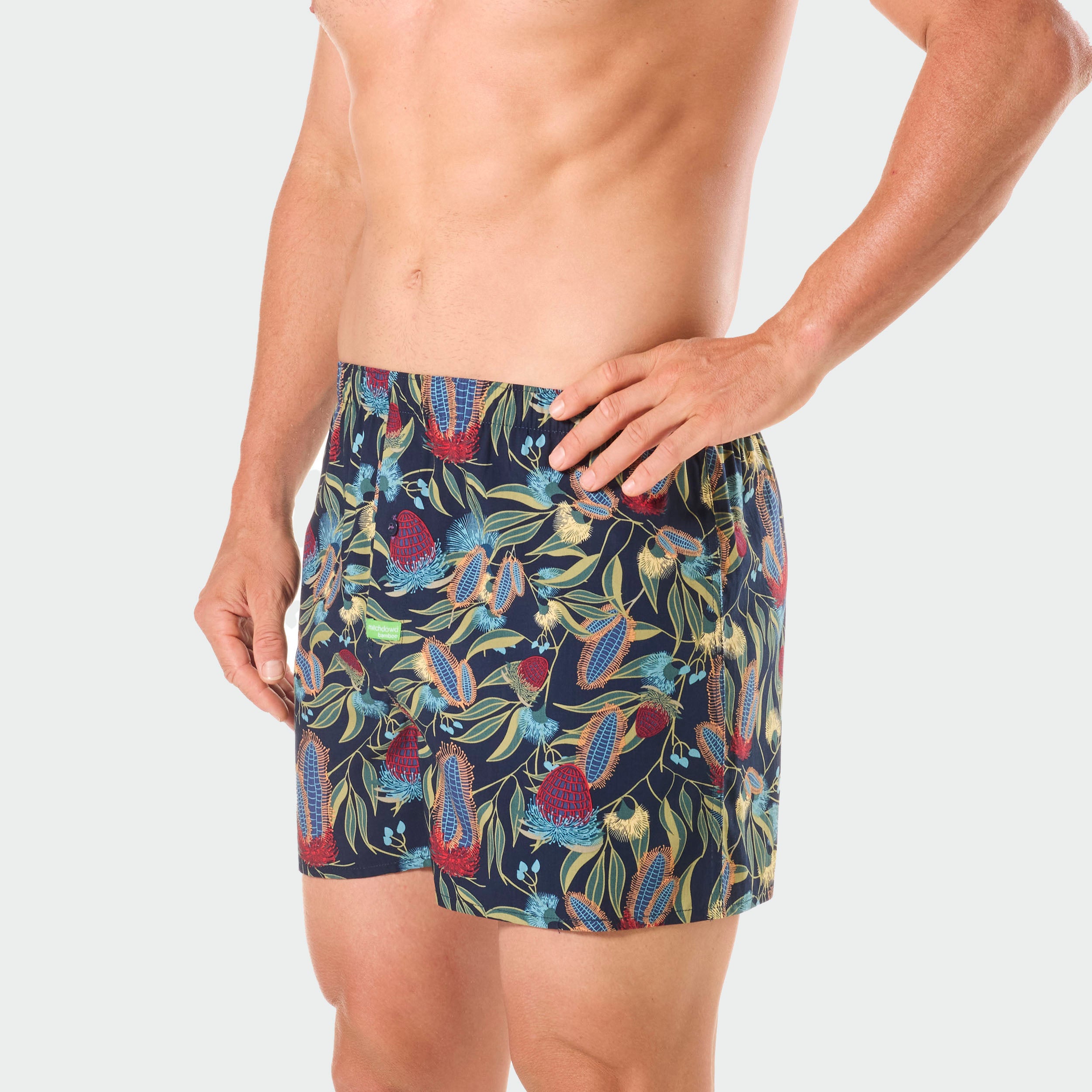 Men's Banksia Bamboo Boxer Shorts - Navy Blue | Soft & Breathable Underwear for Everyday Comfort | Perfect for Work, Gym & Lounge