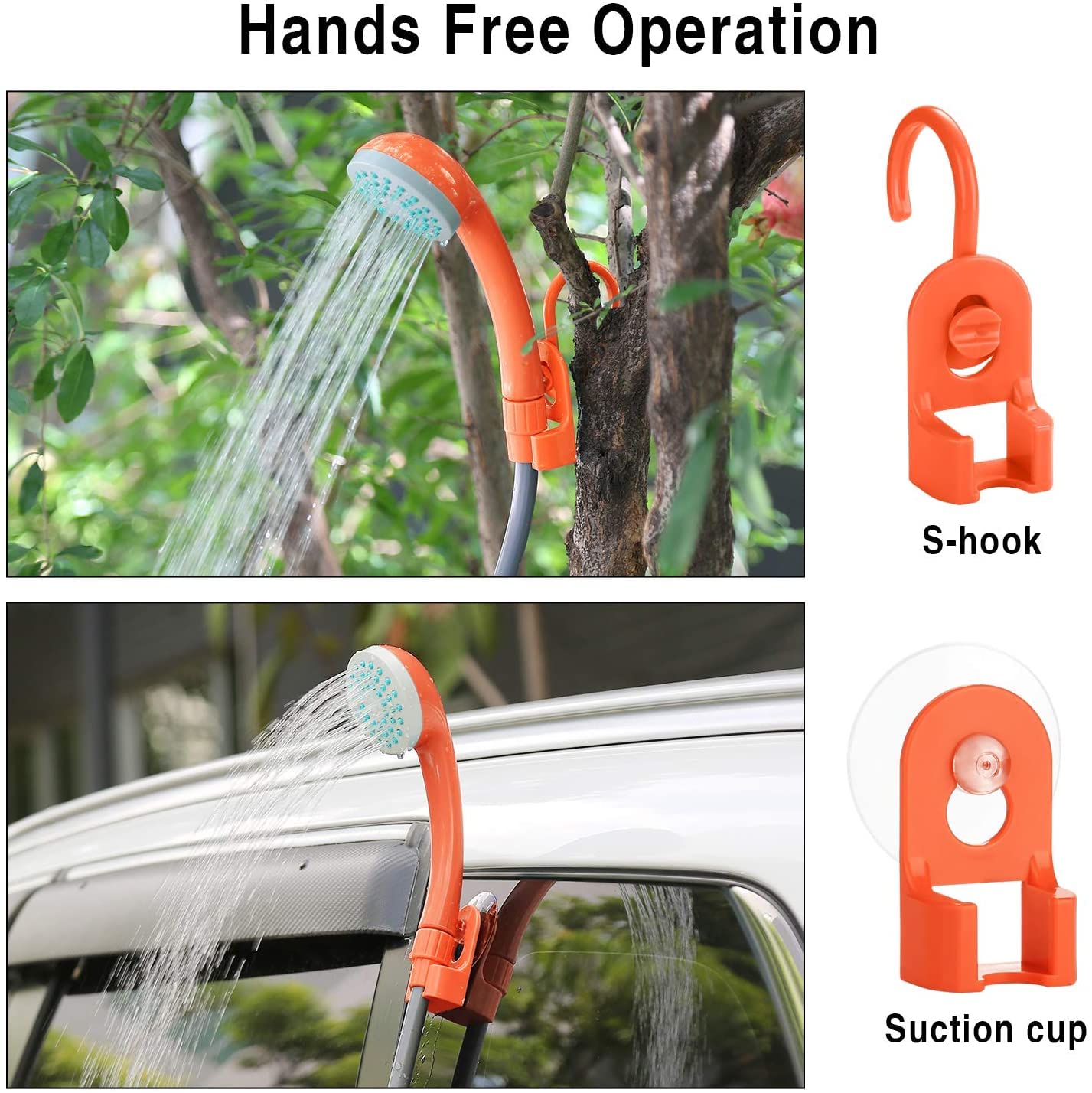 Rechargeable Portable Outdoor Camp Shower Pump - Lightweight Camping Shower Head for Beach, Hiking, Travel & RV Use | Perfect for Swimming, Backpacking & Off-Grid Adventures