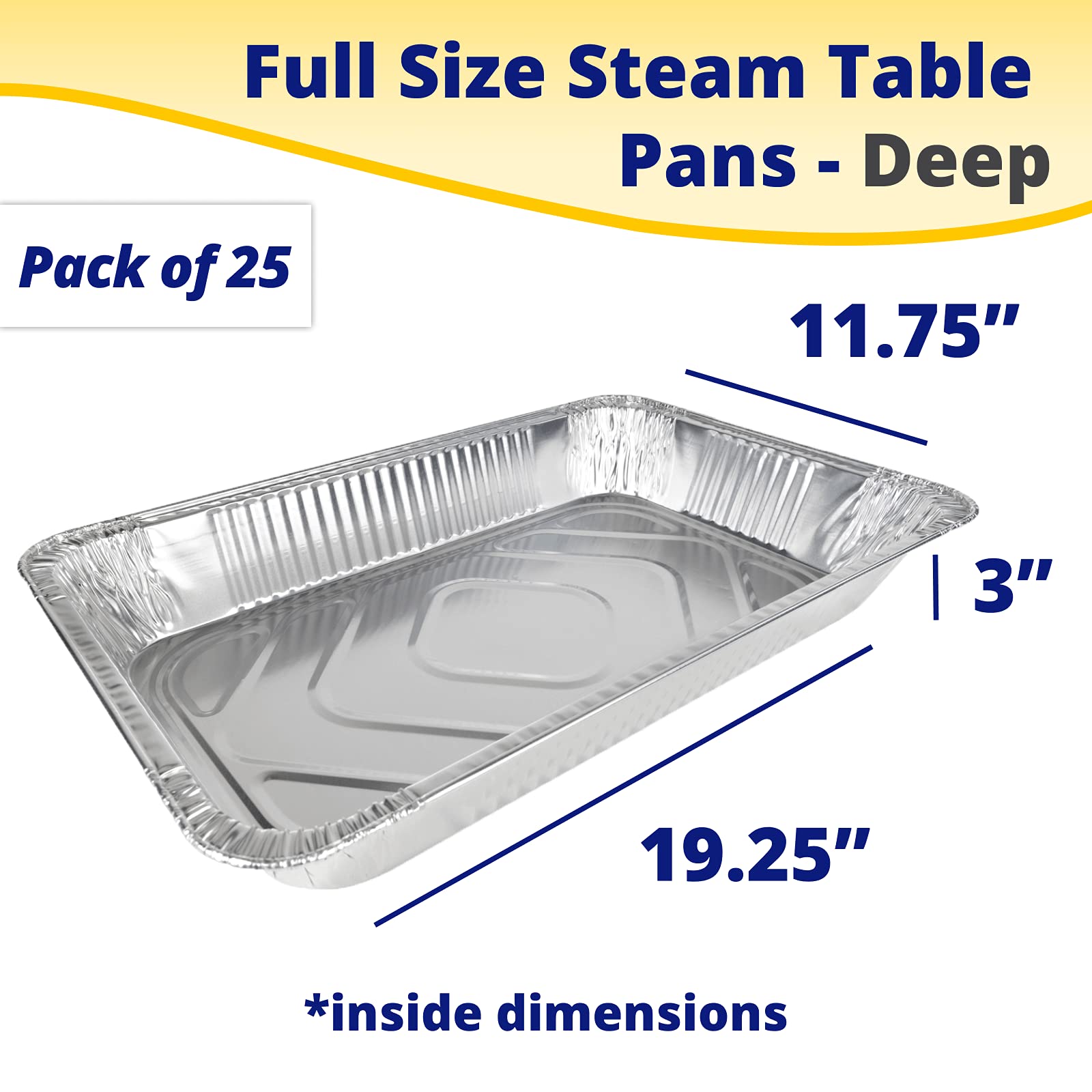 IDL Packaging Full Size Aluminum Steam Table Pans - 21