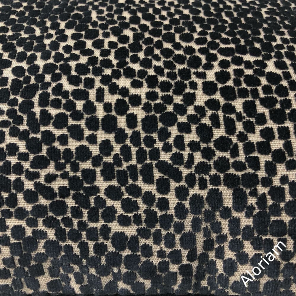 Stylish Ascott Black Abstract Cut Velvet Dots Pillow Cover - Decorative Throw Pillow Case for Sofa, Bed & Home Decor - 18x18 Inches