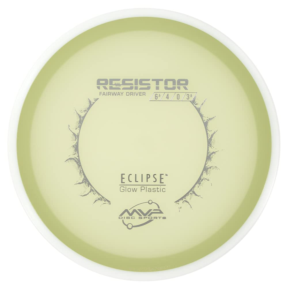 MVP Eclipse Glow 2.0 Resistor Disc Golf Fairway Driver - Premium Glow-in-the-Dark Flying Disc for Night Games and Low Light Conditions