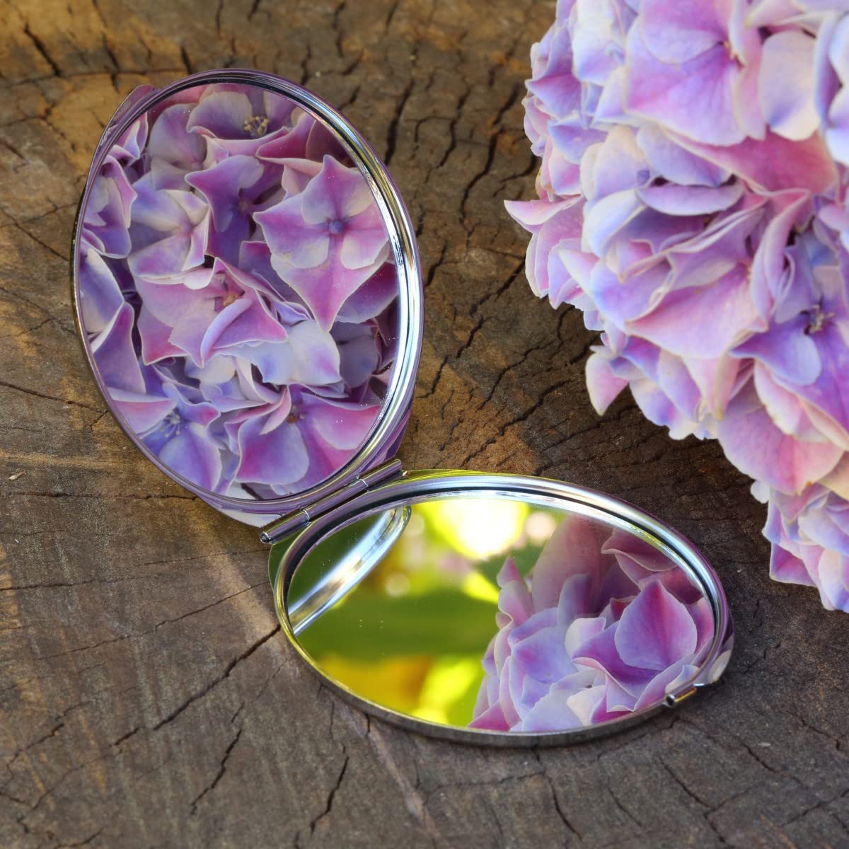NewCharms Fairy Mermaid Moon Compact Mirror - Portable Folding Makeup Mirror with Mirror for Purse & Travel | Perfect for On-the-Go Touch Ups, Home Vanity & Gift Giving