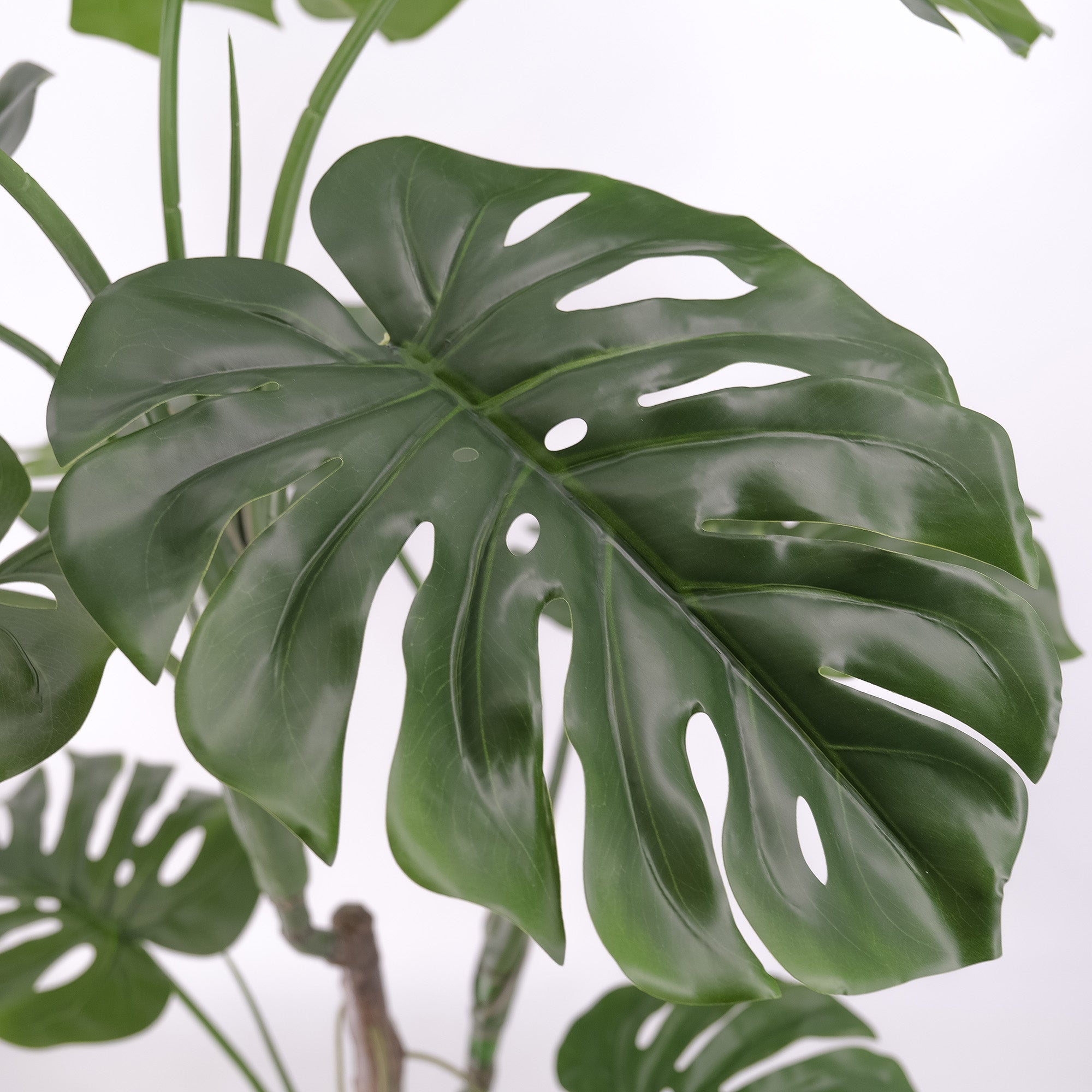 Large Artificial Monstera Deliciosa Plant - 47 Inch Fake Swiss Cheese Plant for Home & Office Decor - Perfect for Living Room, Bedroom, or Indoor Greenery Enhancement