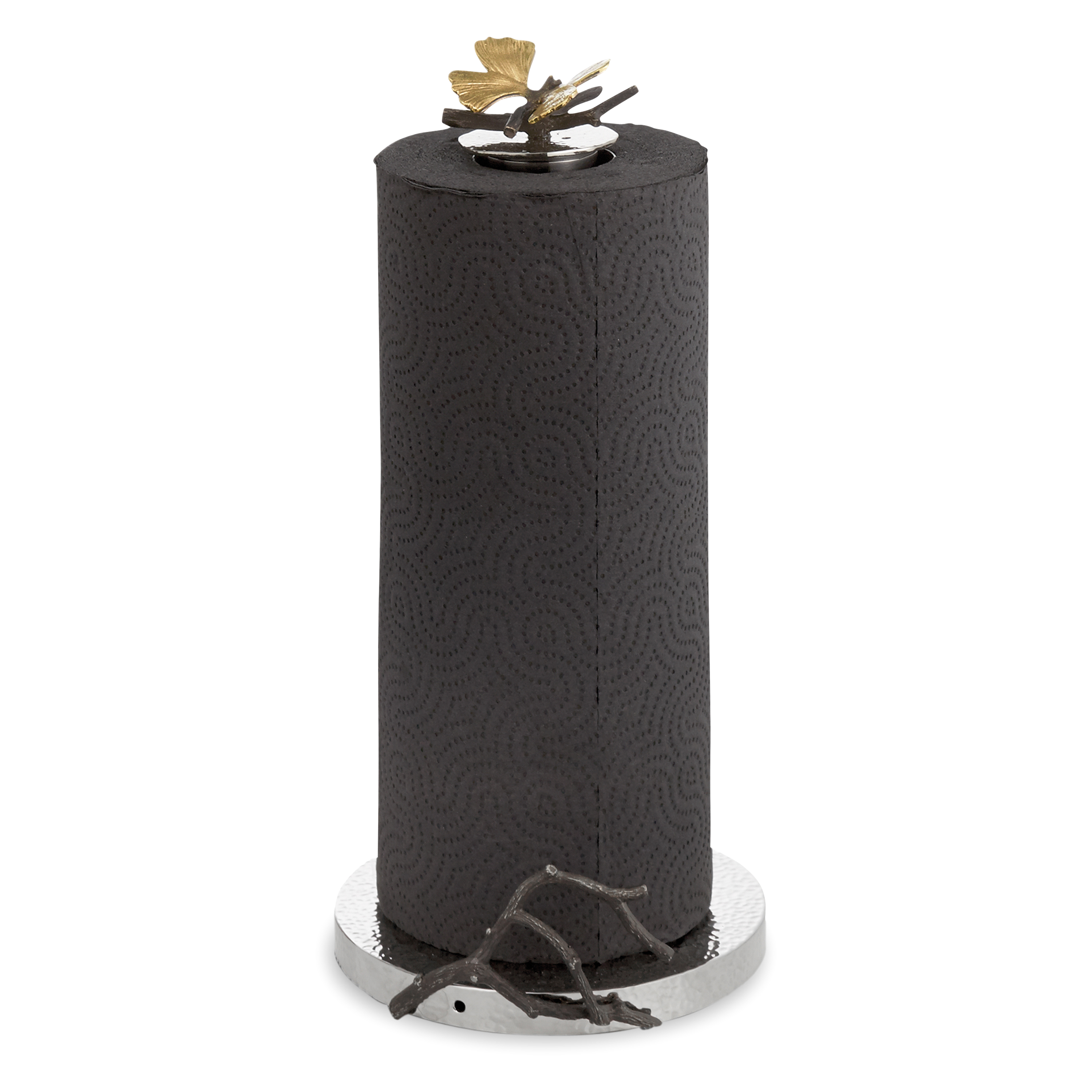 Elegant Butterfly Ginko Paper Towel Holder - Stylish Bathroom & Kitchen Organizer for Home Decor