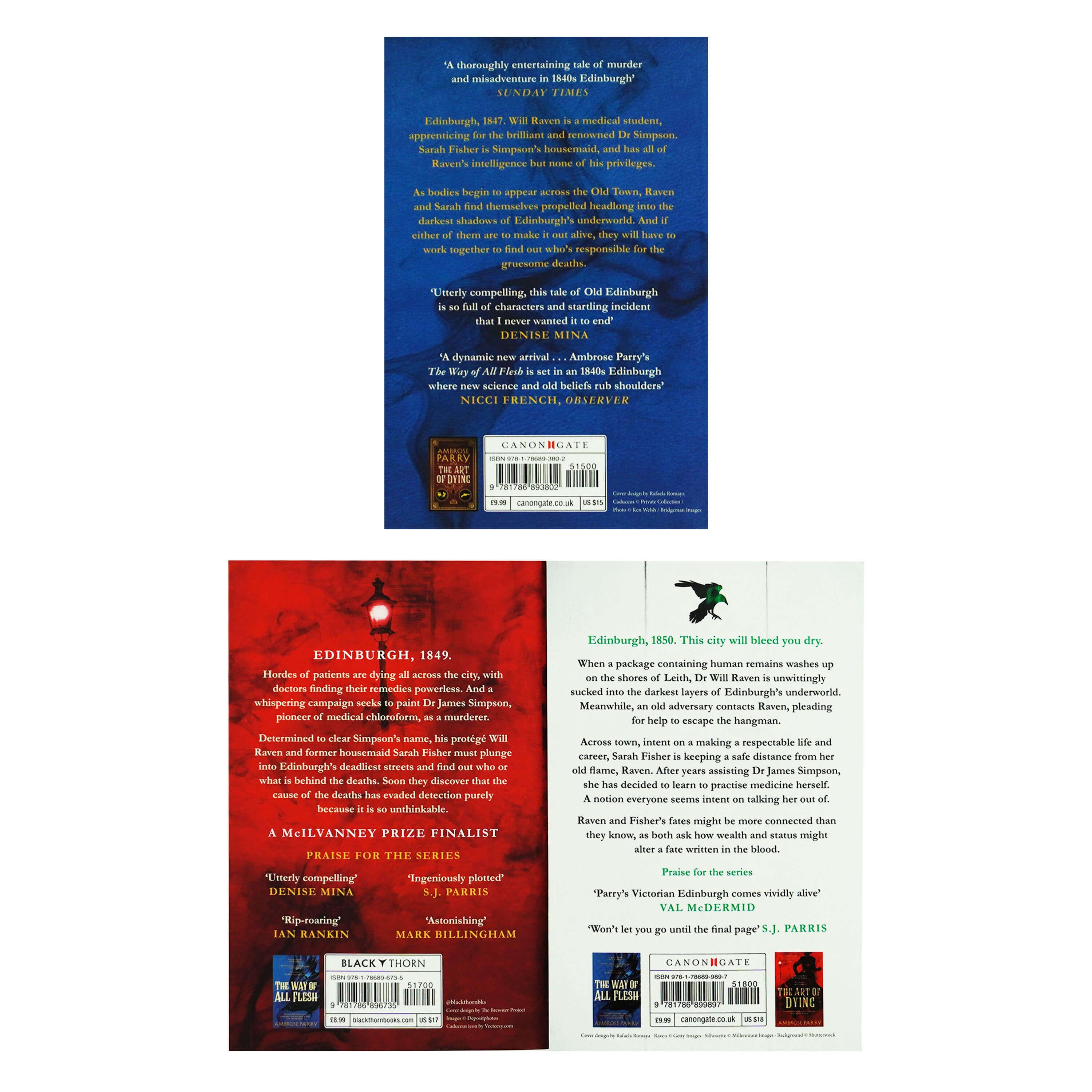 A Raven and Fisher Mystery by Ambrose Parry - 3 Book Collection Set | Mystery Fiction Paperback Novels | Perfect for Book Clubs & Crime Fiction Lovers