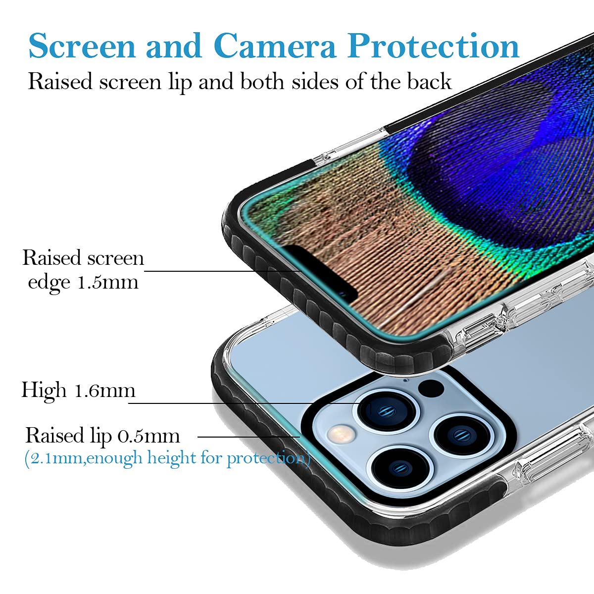 Custom iPhone 13 Pro Max Phone Case with Personalized Photo/Text - Anti-Scratch Shockproof TPU Cover (Black) | Perfect for Everyday Protection & Unique Gifts