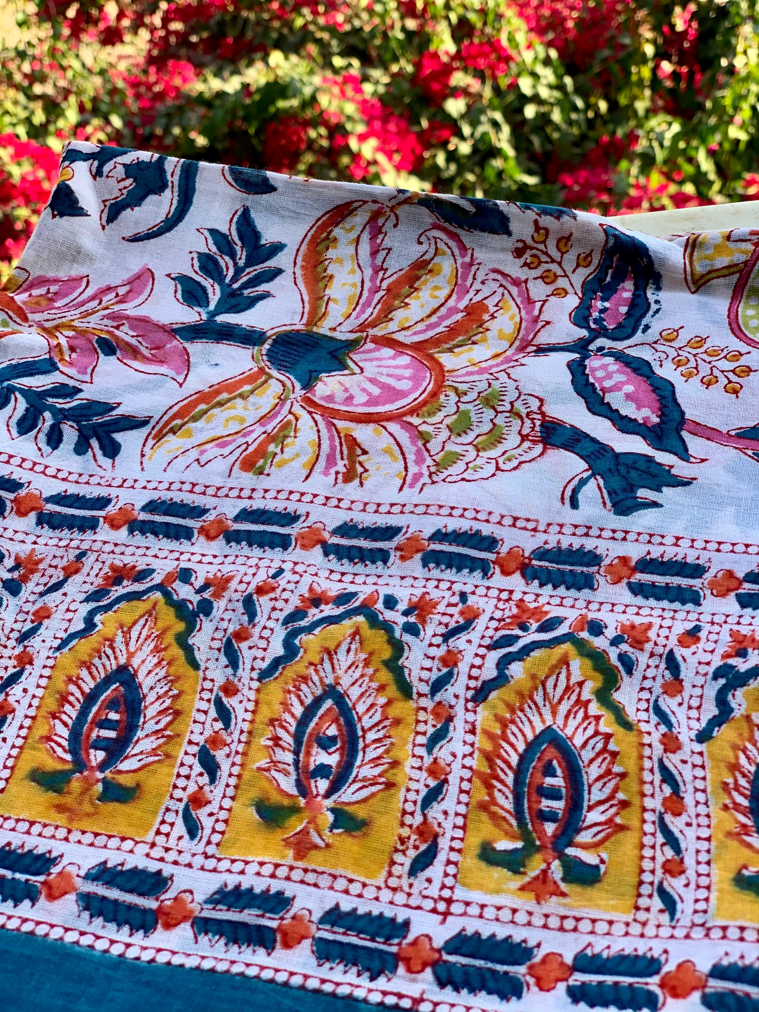 Stylish Block Print Cotton Sarong Pareo Shawl - New Collection for Beach, Pool, and Summer Fashion