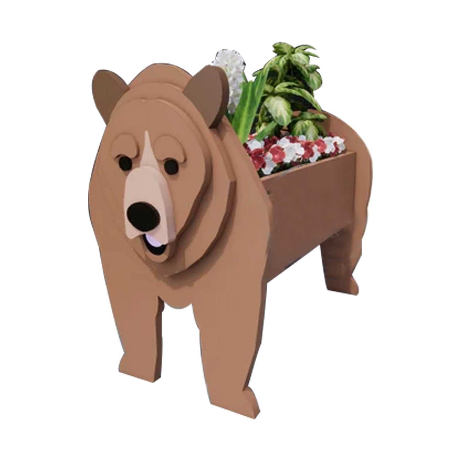 Cute Bear Planter Pot - Animal Shaped Succulent Planter for Indoor/Outdoor Plants, Home & Garden Decor - Perfect for Living Rooms, Office Desks, and Patio Decorations