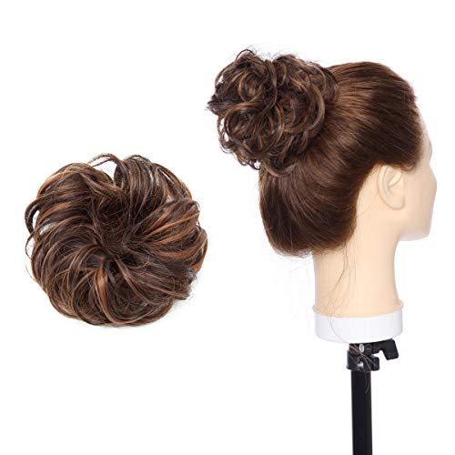 Messy Bun Hair Extension for Curly Hair - Clip-in Updo Hairpiece for Women | Perfect for Weddings, Parties & Everyday Styling
