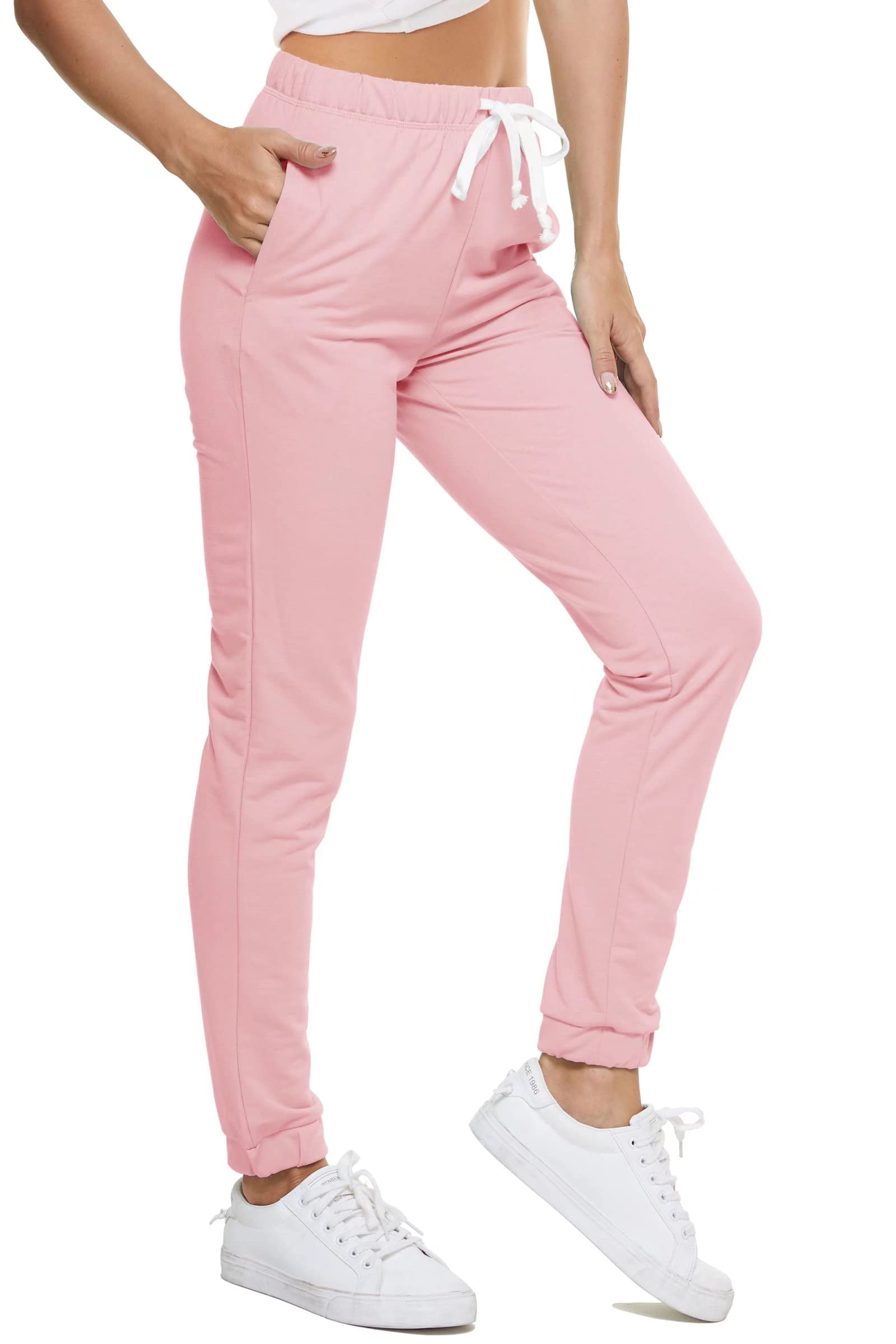 MAGCOMSEN Women's High Waisted Sweatpants - Gym Workout Running Jogger Pants with Pockets, Quick Dry Active Yoga Pants for Women - Perfect for Yoga, Running, Lounge & Travel