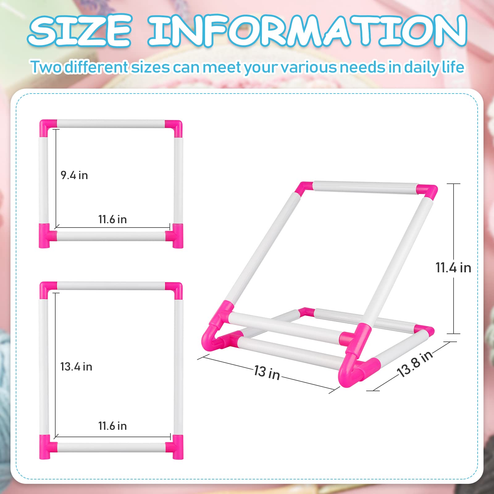 Universal Embroidery Clip Frame & Cross Stitch Hoop - Adjustable Embroidery Sewing Stand Tool for Quilting, Needlepoint, Silk Painting - Perfect for DIY Craft Projects, Home Decor, and Gift Making