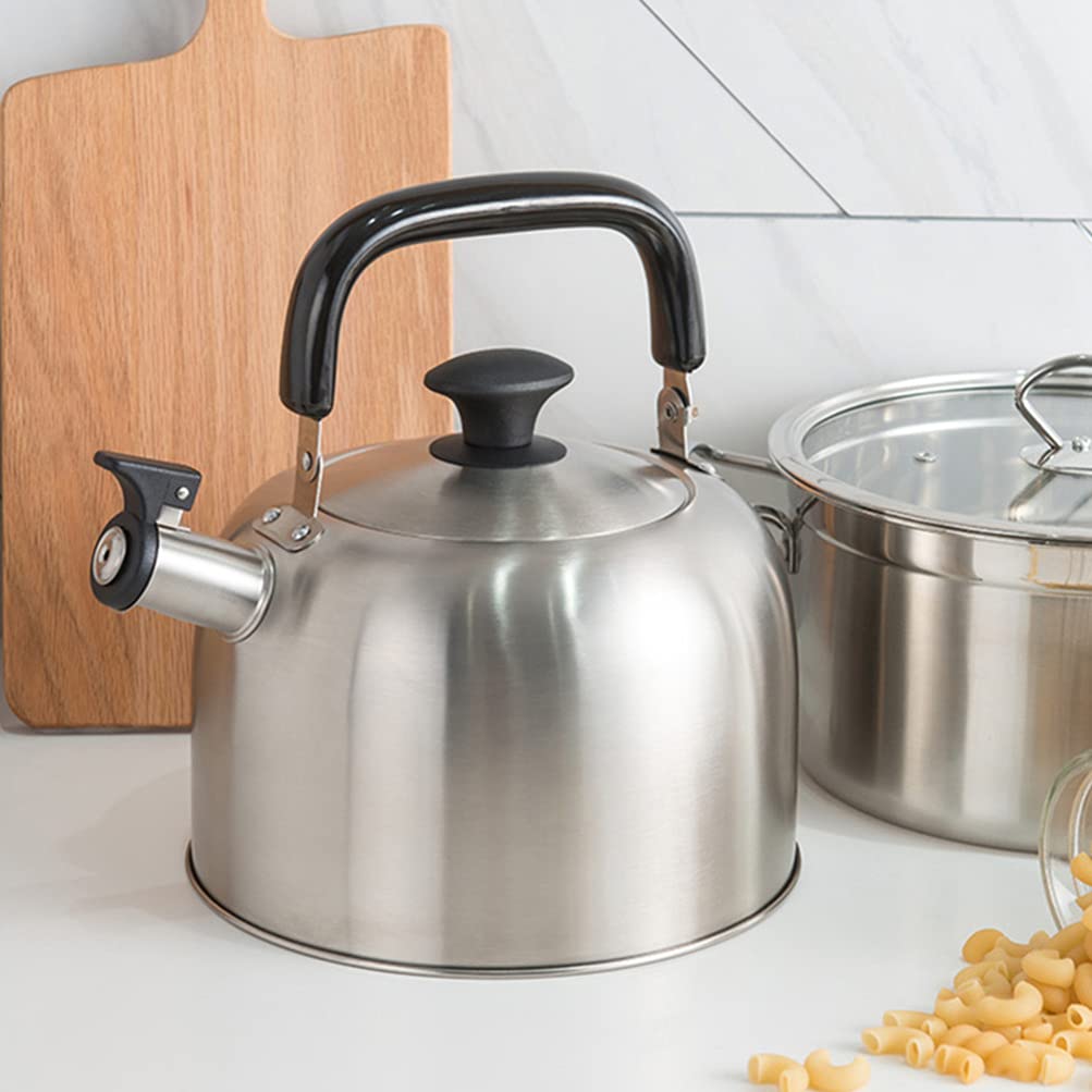1pc Stainless Steel Whistling Tea Kettle - Portable & Durable for Home, Camping, Office - Perfect for Boiling Water, Making Tea, Coffee & Hot Beverages