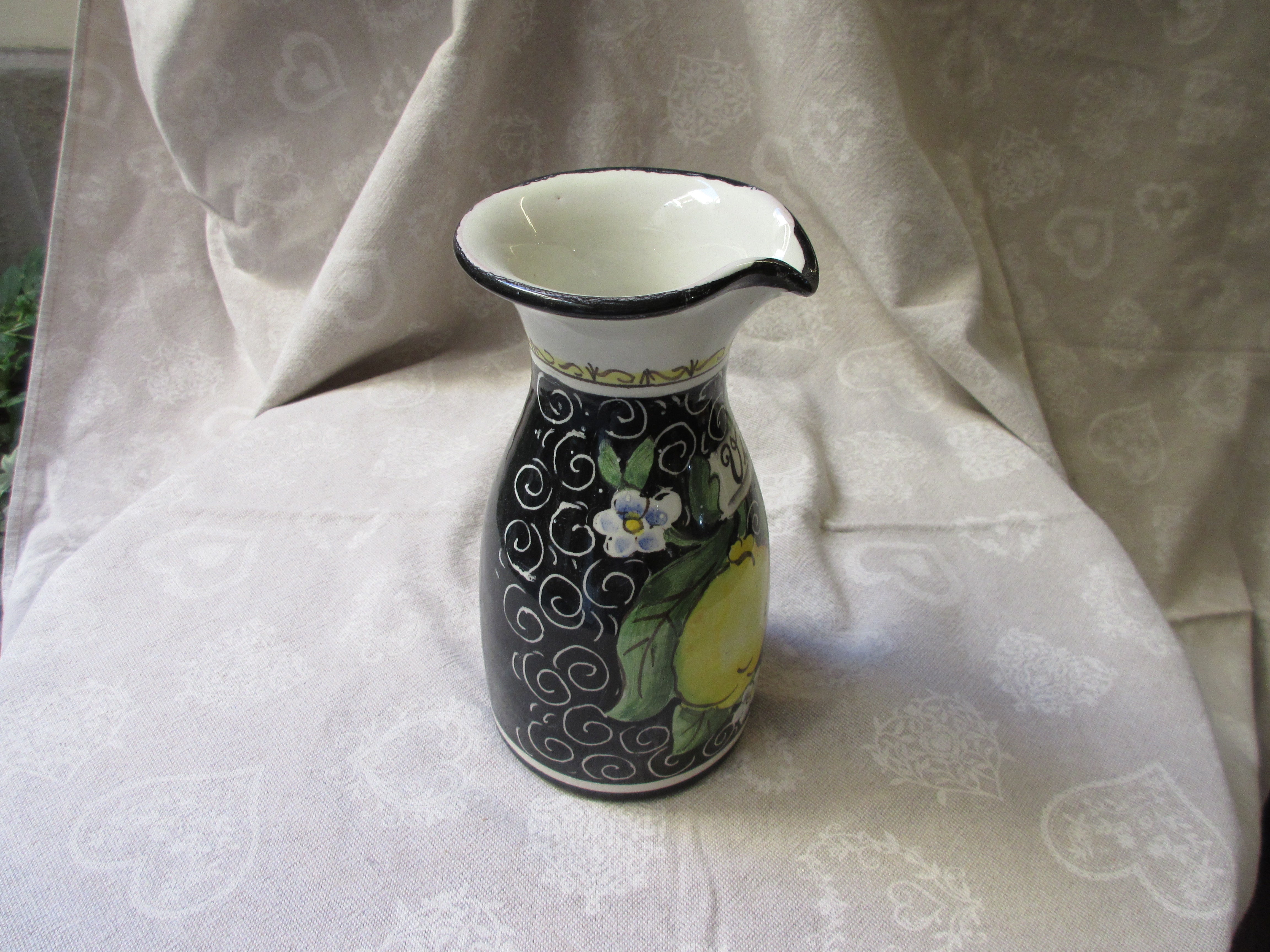 Premium Ceramic Brocca Pitcher - Elegant Handcrafted Italian Design for Serving Water, Juice & Wine | Perfect for Dining, Entertaining & Home Decor