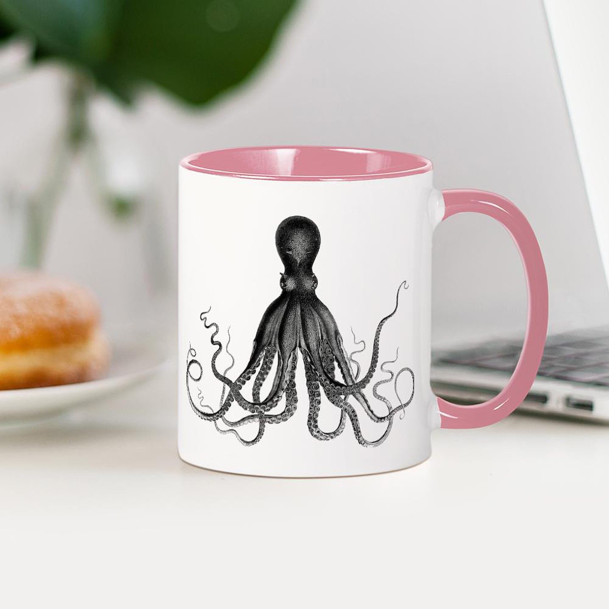Vintage Octopus Coffee Mug 11 oz (325 ml) - Ceramic Tea Cup with Handle - Perfect for Home, Office & Gift Giving
